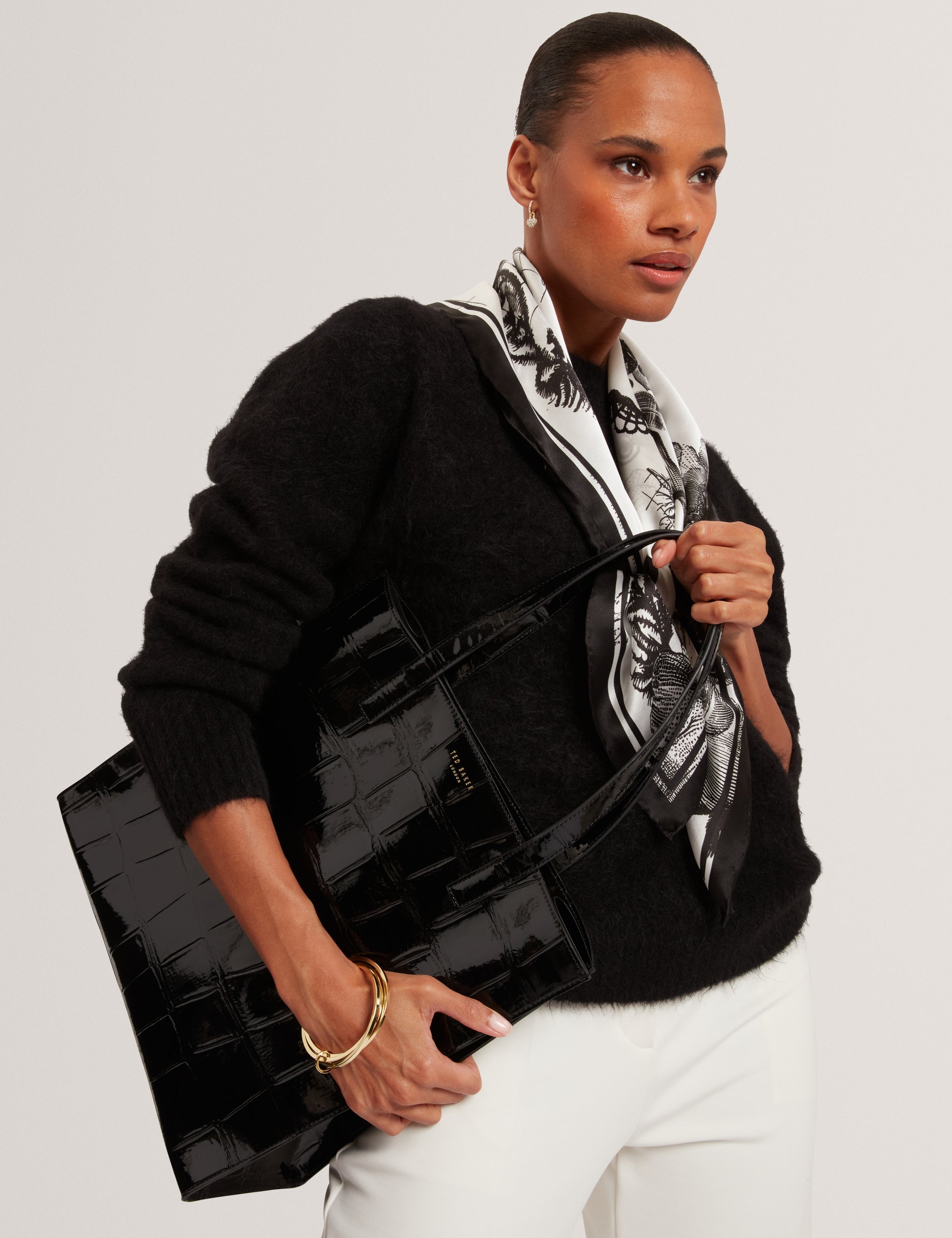 Vannda Croc Effect Large Icon Bag