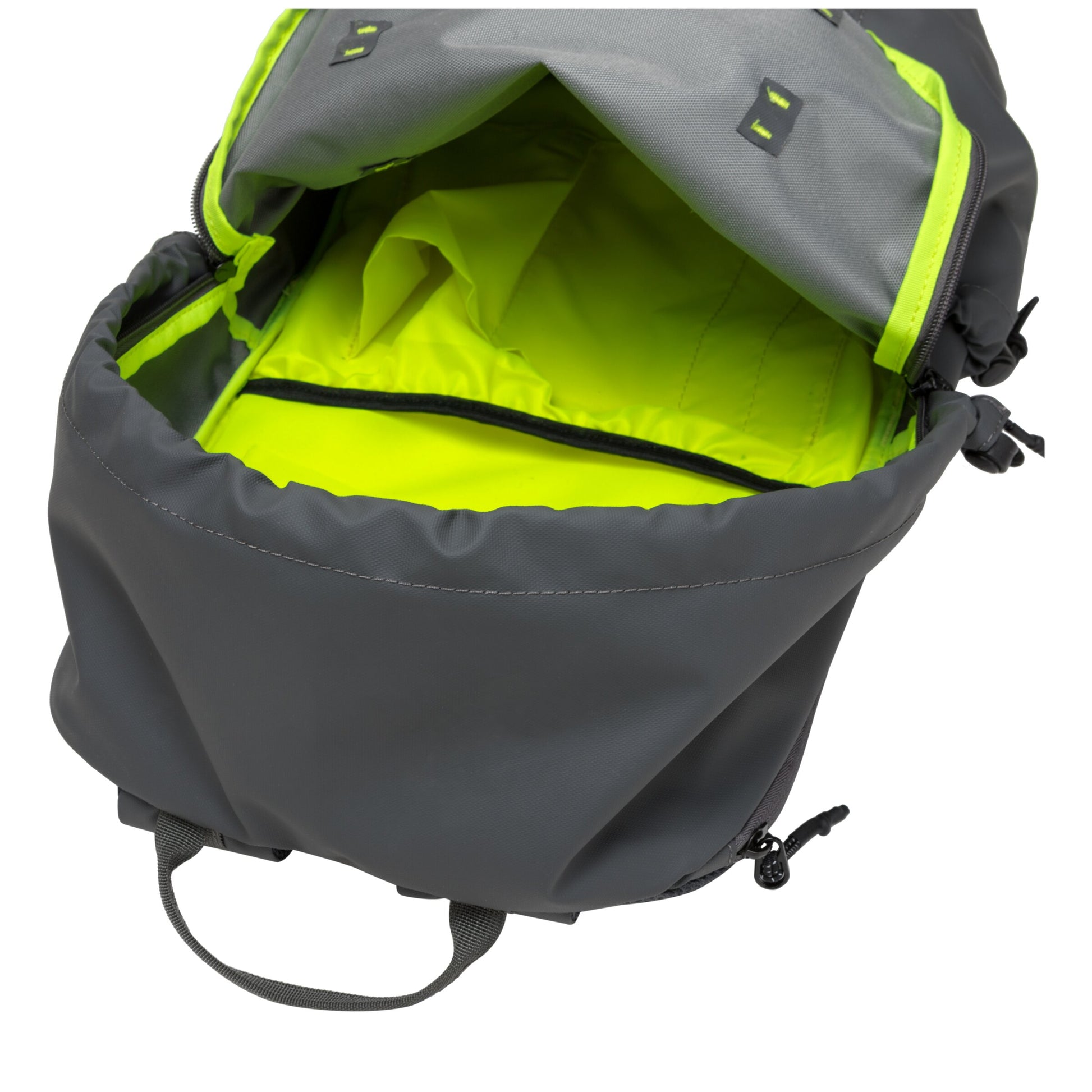 Kiln Hooded Zip Top Backpack Grey Neon