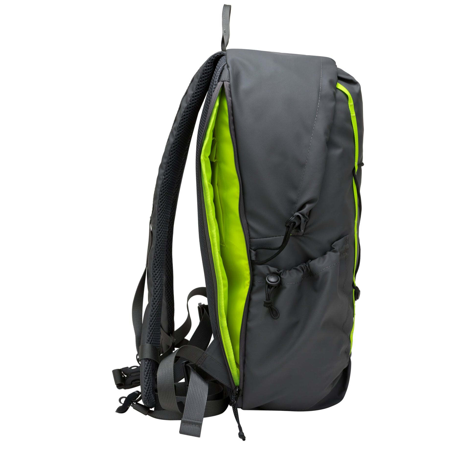 Kiln Hooded Zip Top Backpack Grey Neon