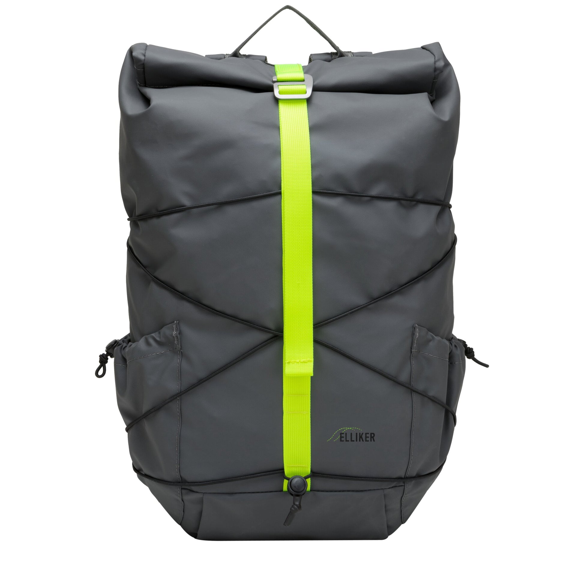 Dayle Roll Top Backpack Grey Neon