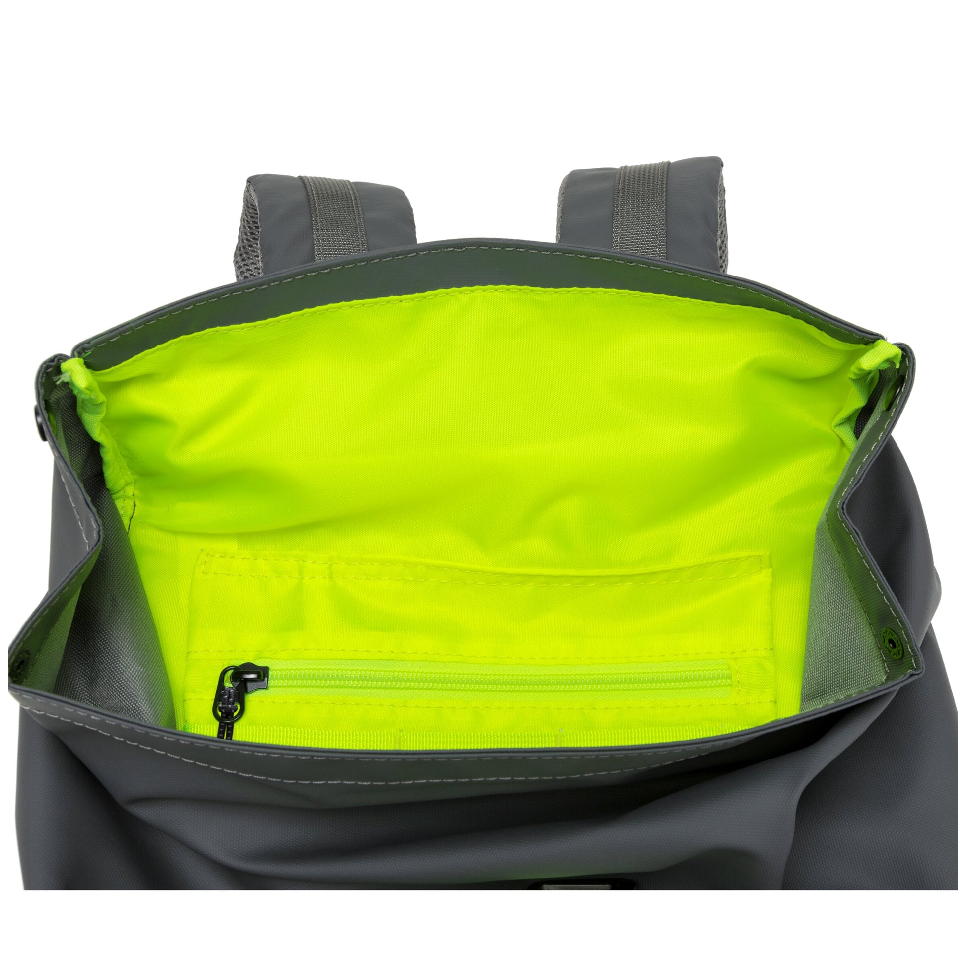 Dayle Roll Top Backpack Grey Neon