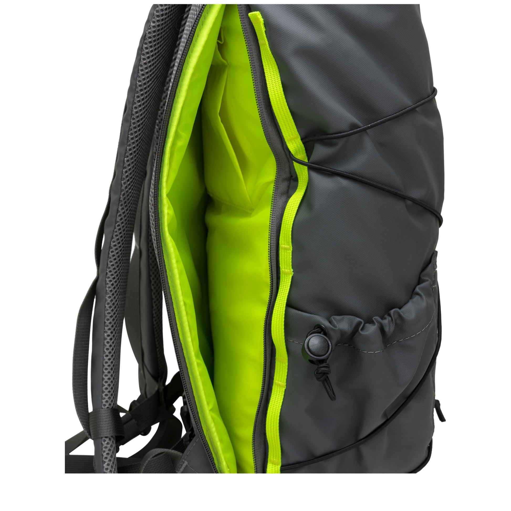 Dayle Roll Top Backpack Grey Neon