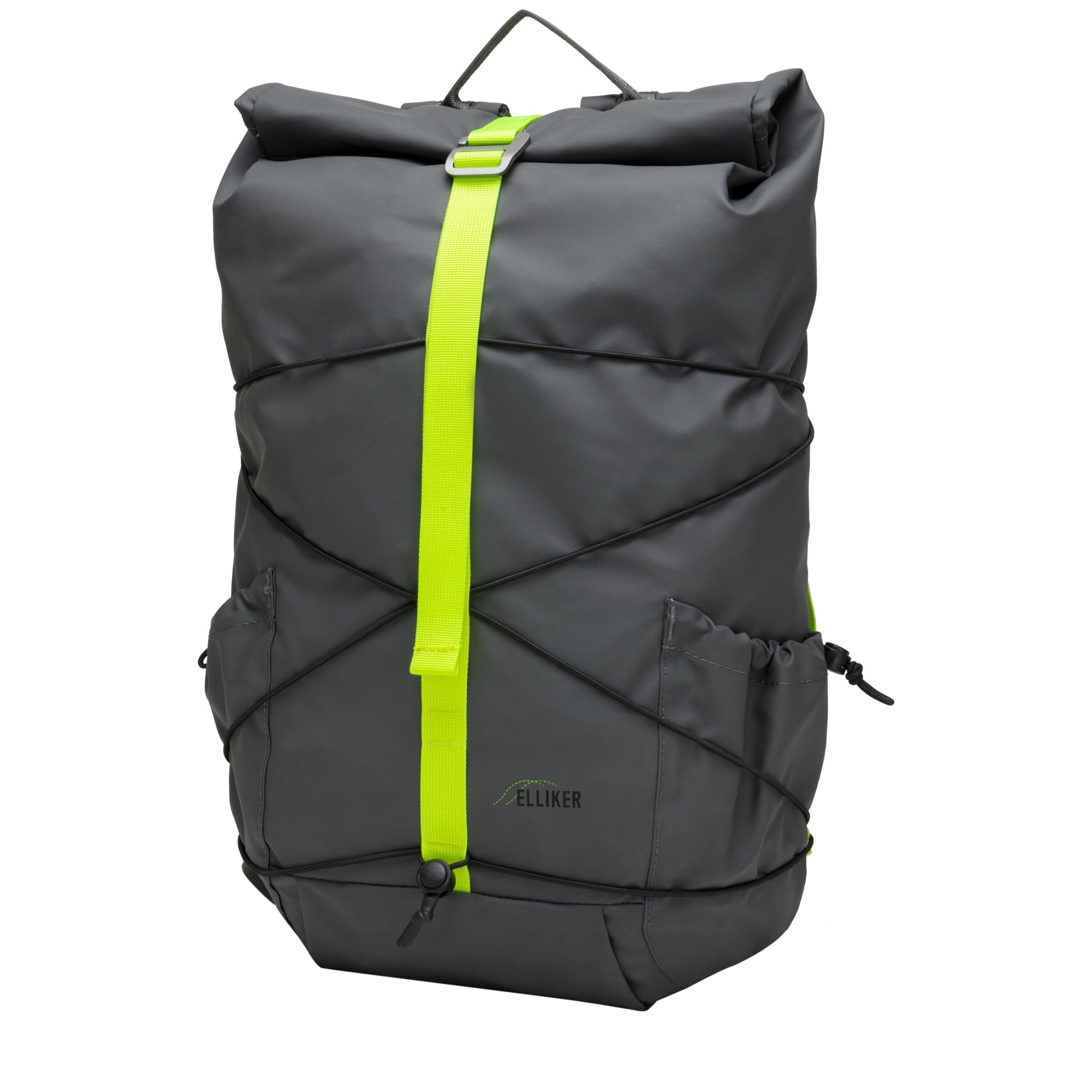 Dayle Roll Top Backpack Grey Neon