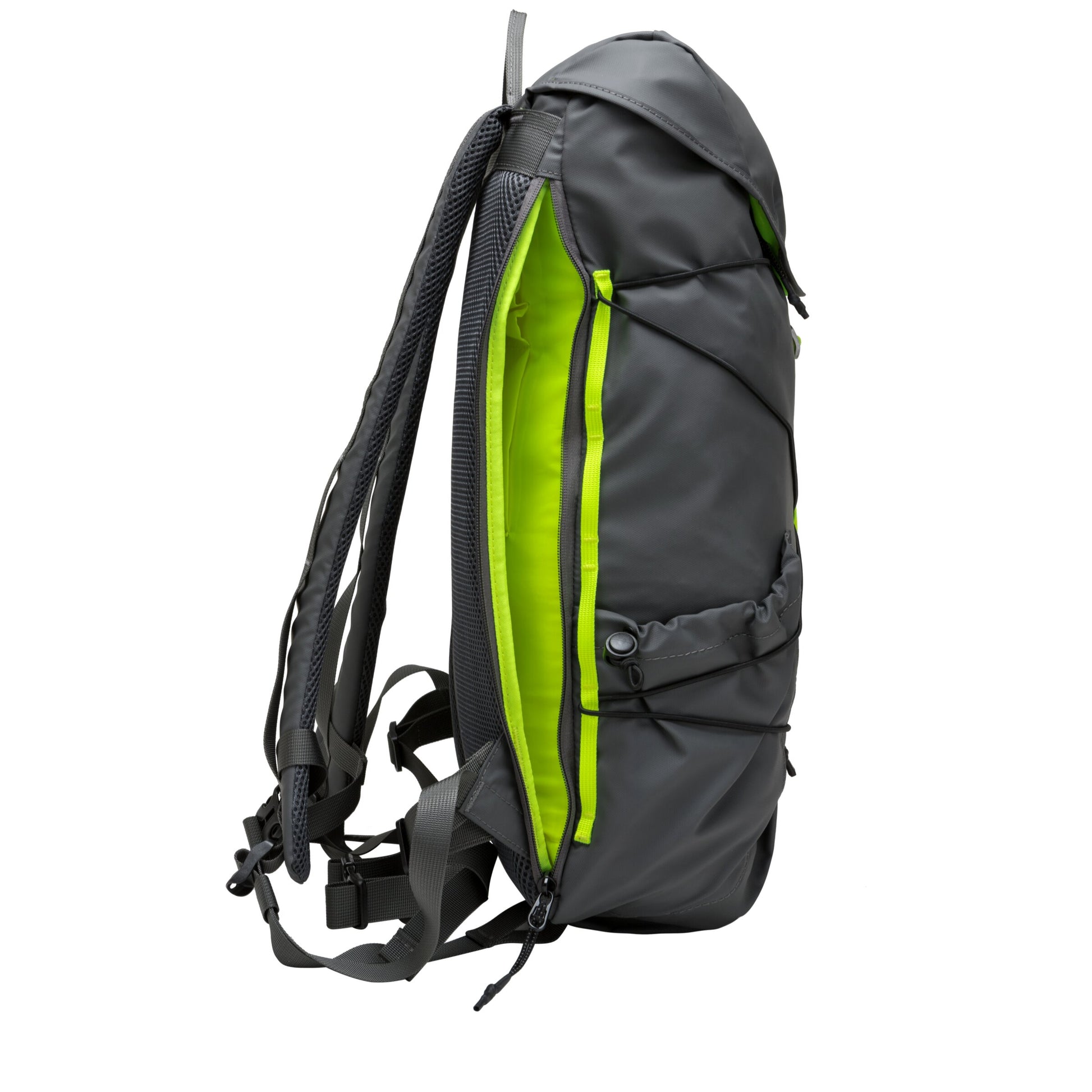 Wharfe Flap Over Backpack Grey Neon