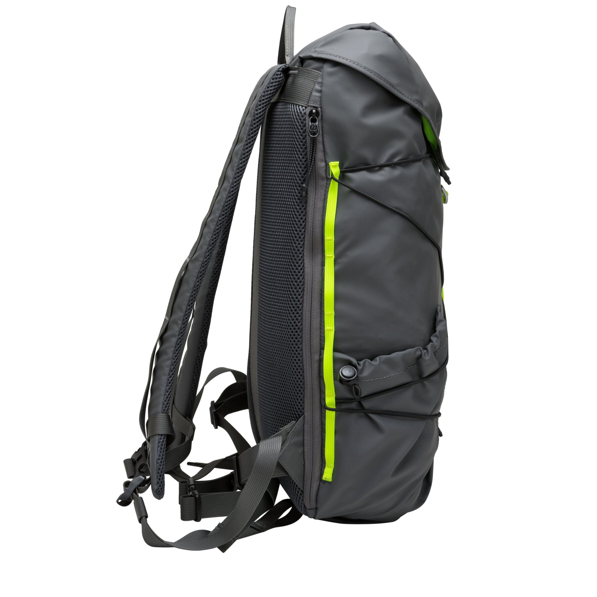 Wharfe Flap Over Backpack Grey Neon