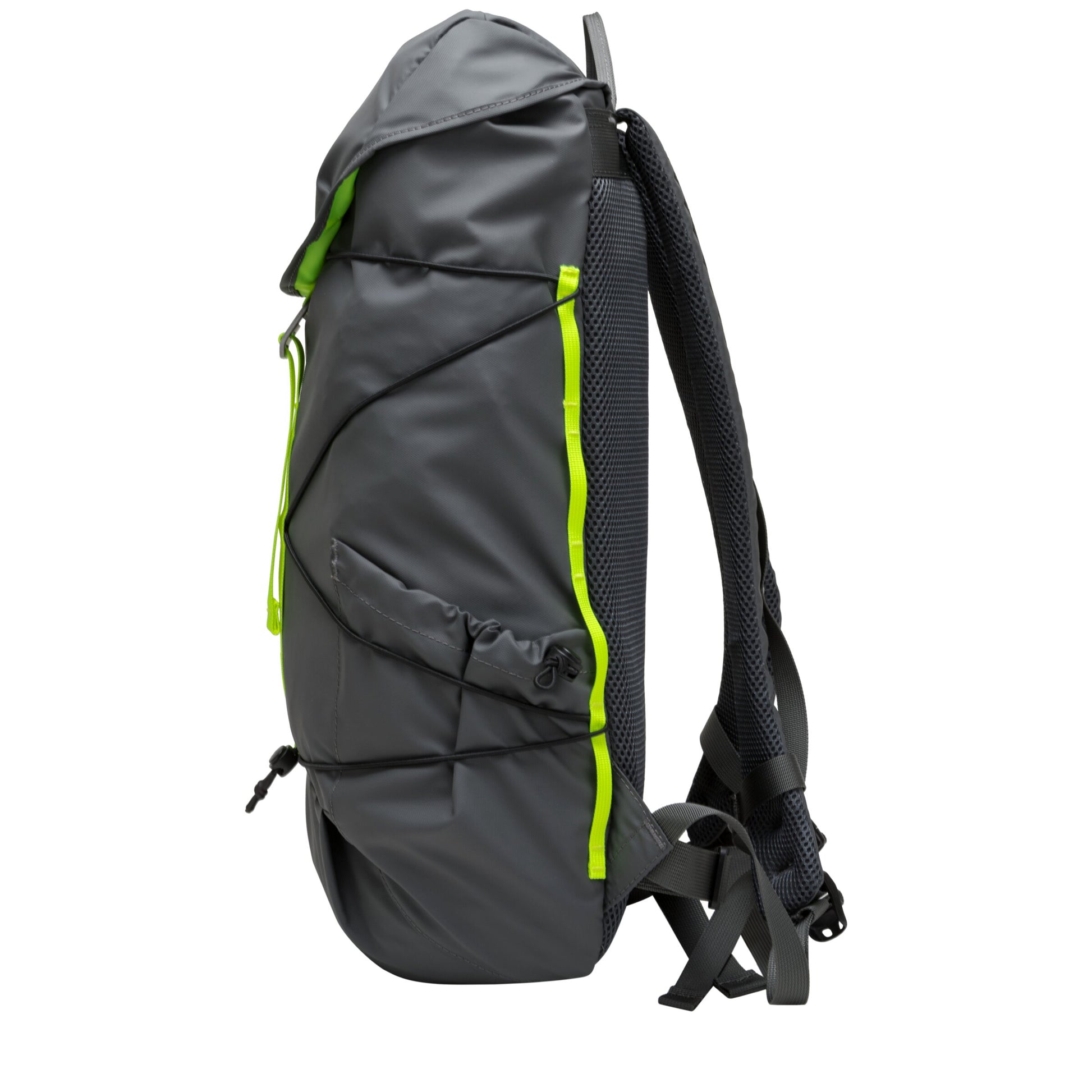 Wharfe Flap Over Backpack Grey Neon