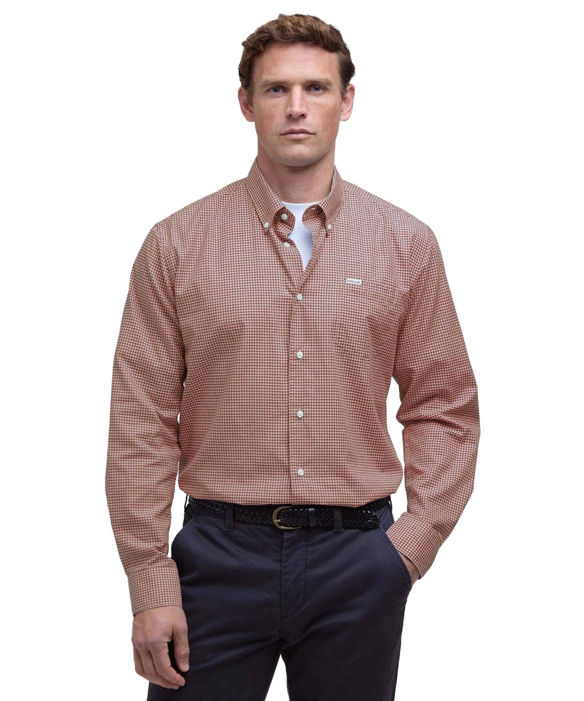 Finwell Gingham Tailored Fit Shirt
