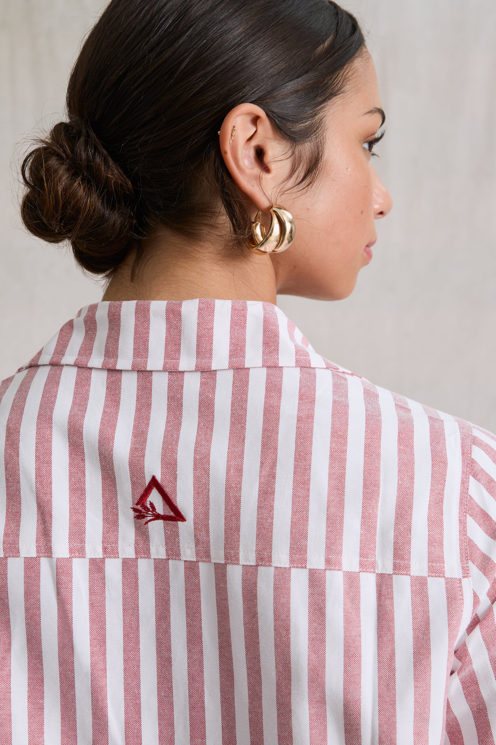 Yapp Stripe Shirt Cherry Red / White