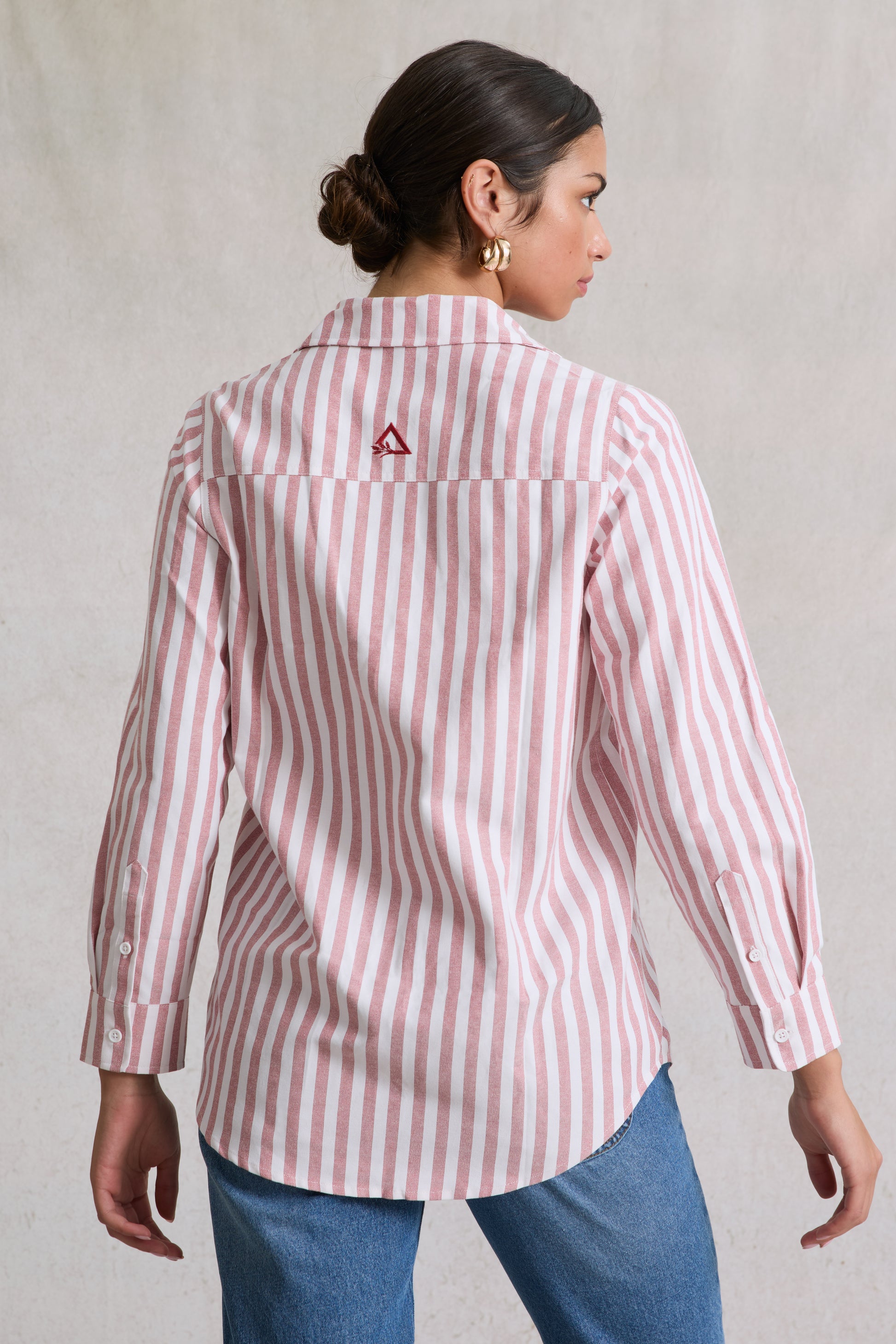 Yapp Stripe Shirt Cherry Red / White
