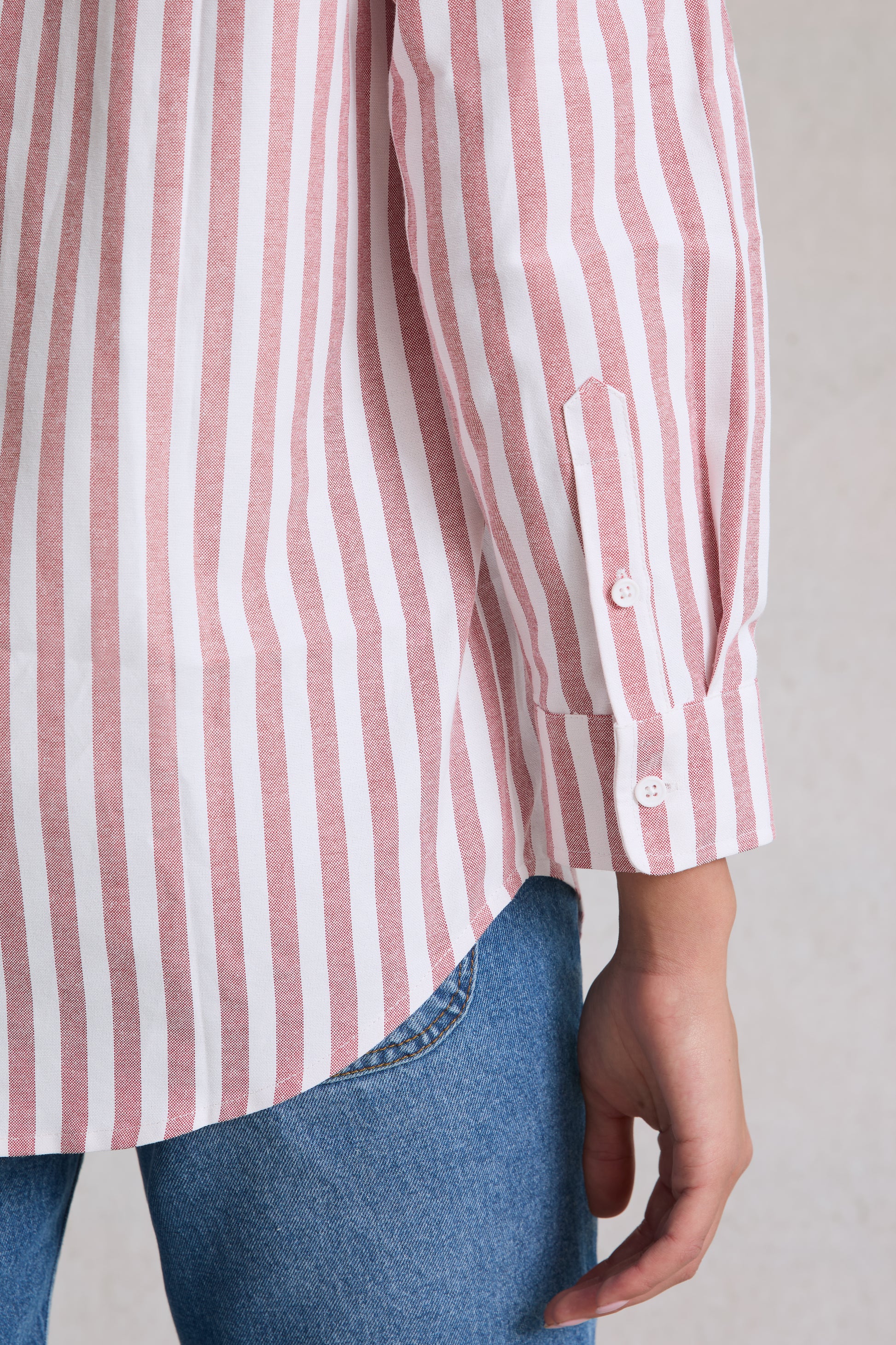 Yapp Stripe Shirt Cherry Red / White