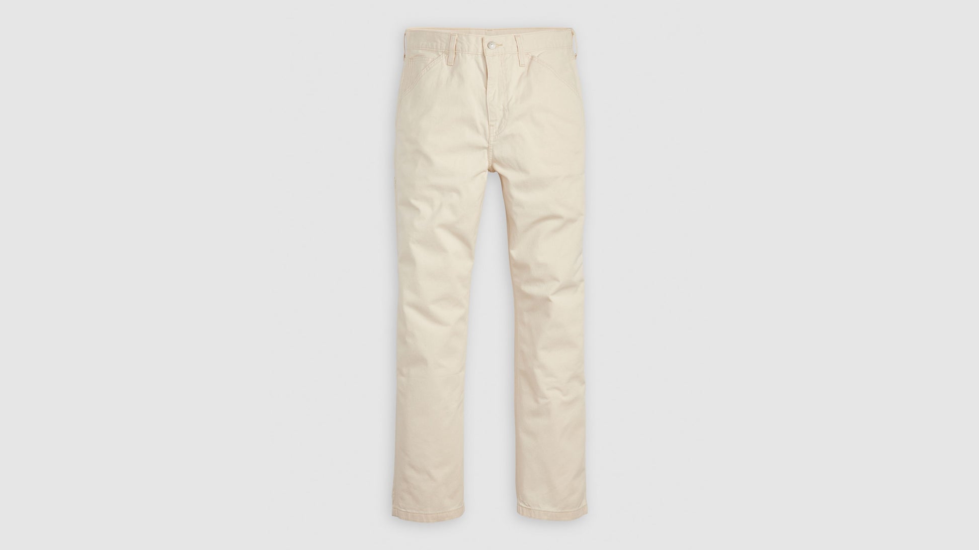568 Loose Straight Carpenter Trousers Undyed Ecru