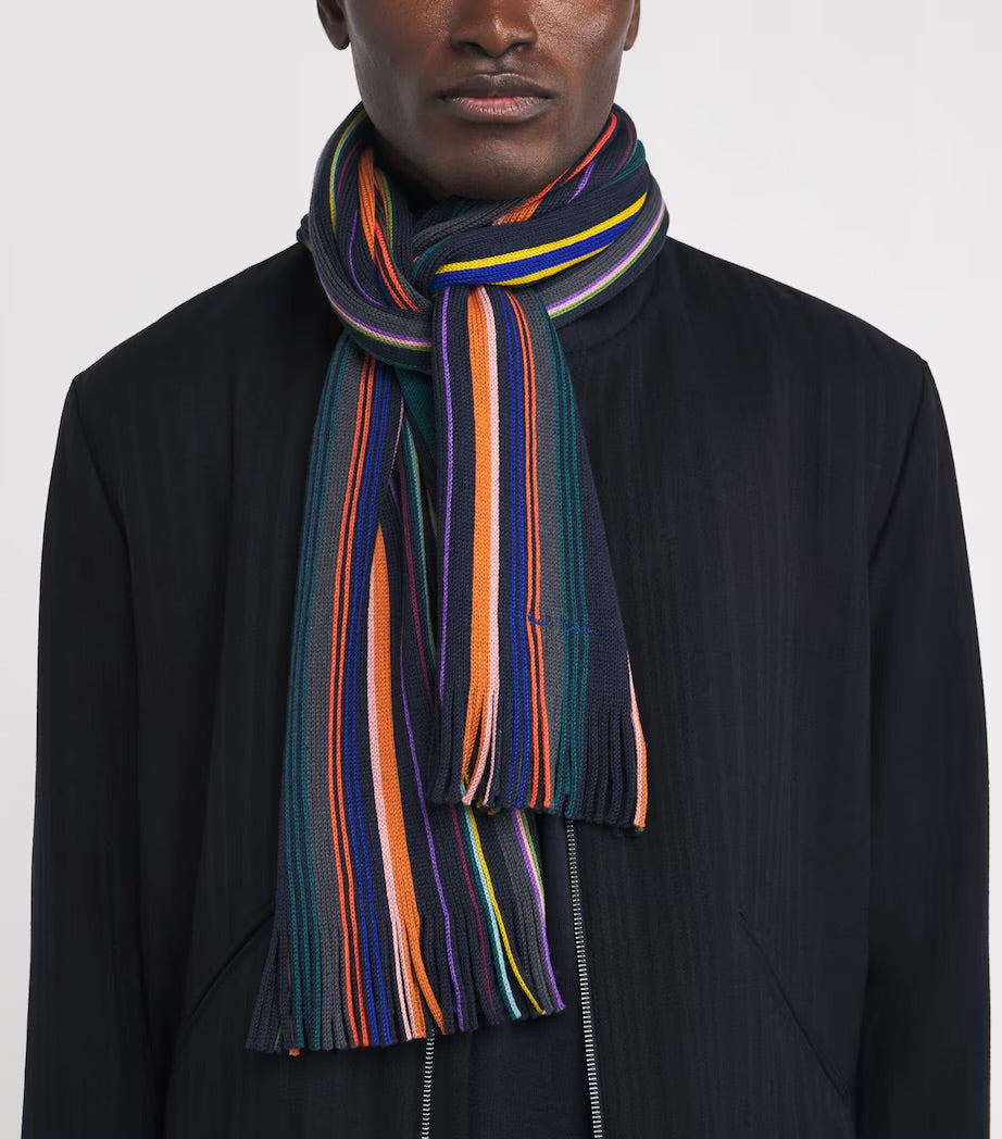 Merino Wool Ivan Scarf Navy
