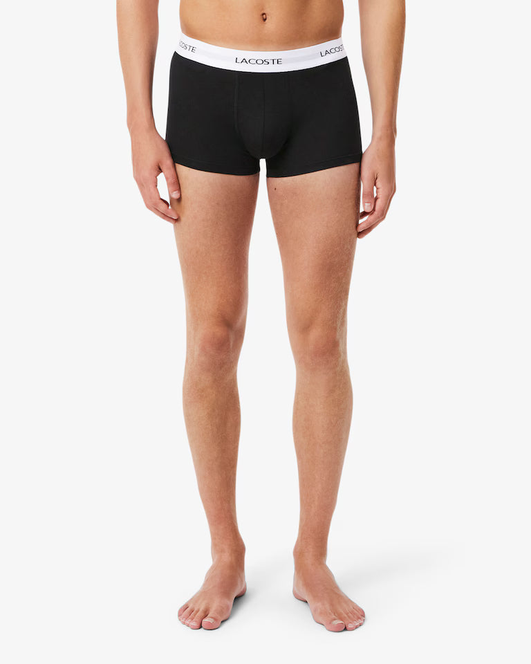 3-Pack Stretch Cotton Trunks Black/Green/Navy Blue