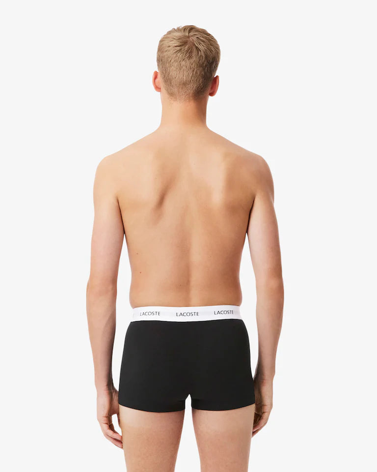 3-Pack Stretch Cotton Trunks Black/Green/Navy Blue