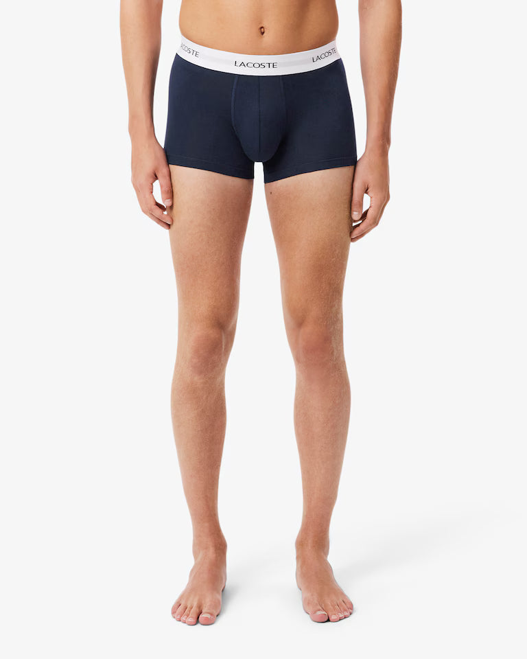 3-Pack Stretch Cotton Trunks Black/Green/Navy Blue