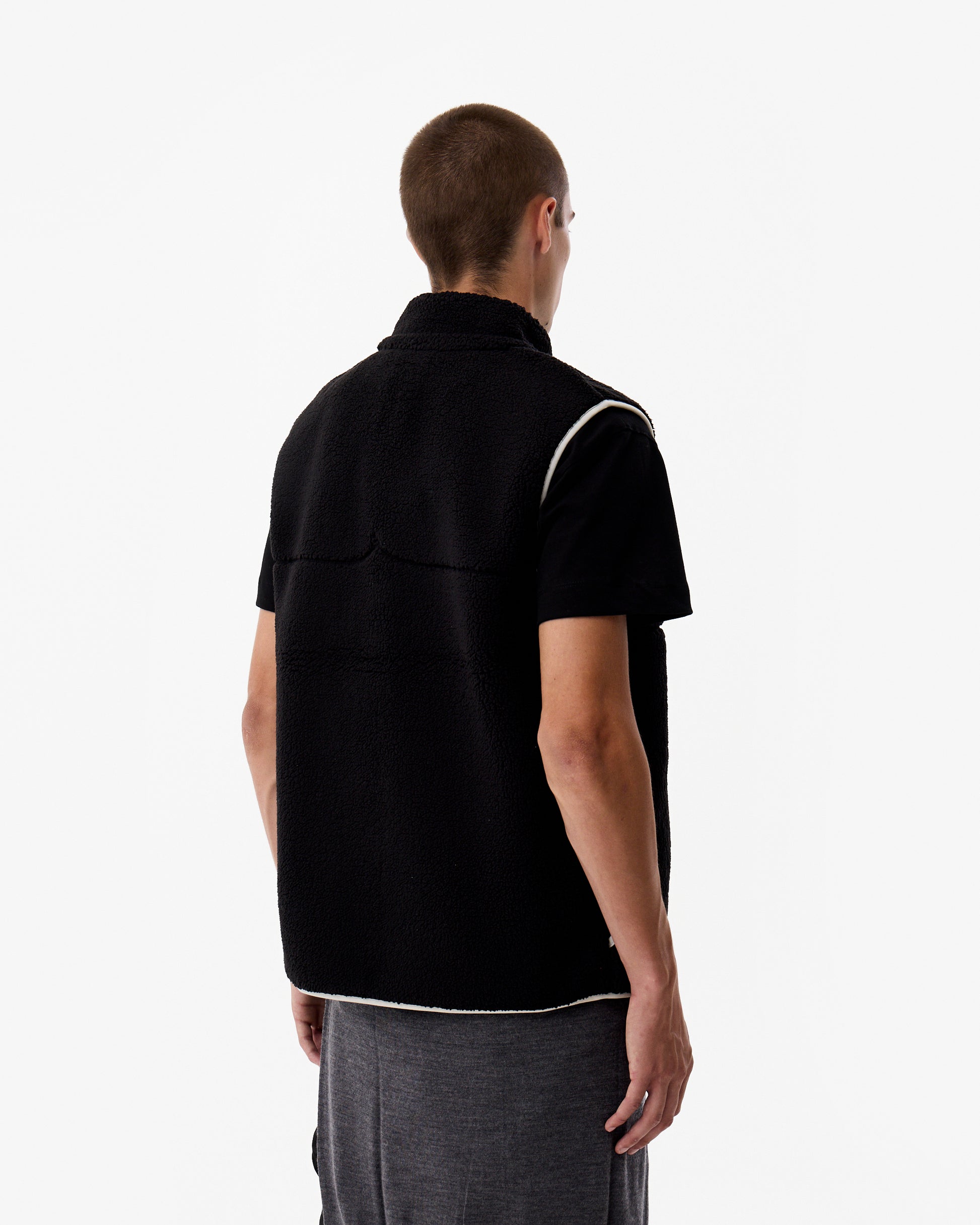 Drill Fleece Gilet Jet Black