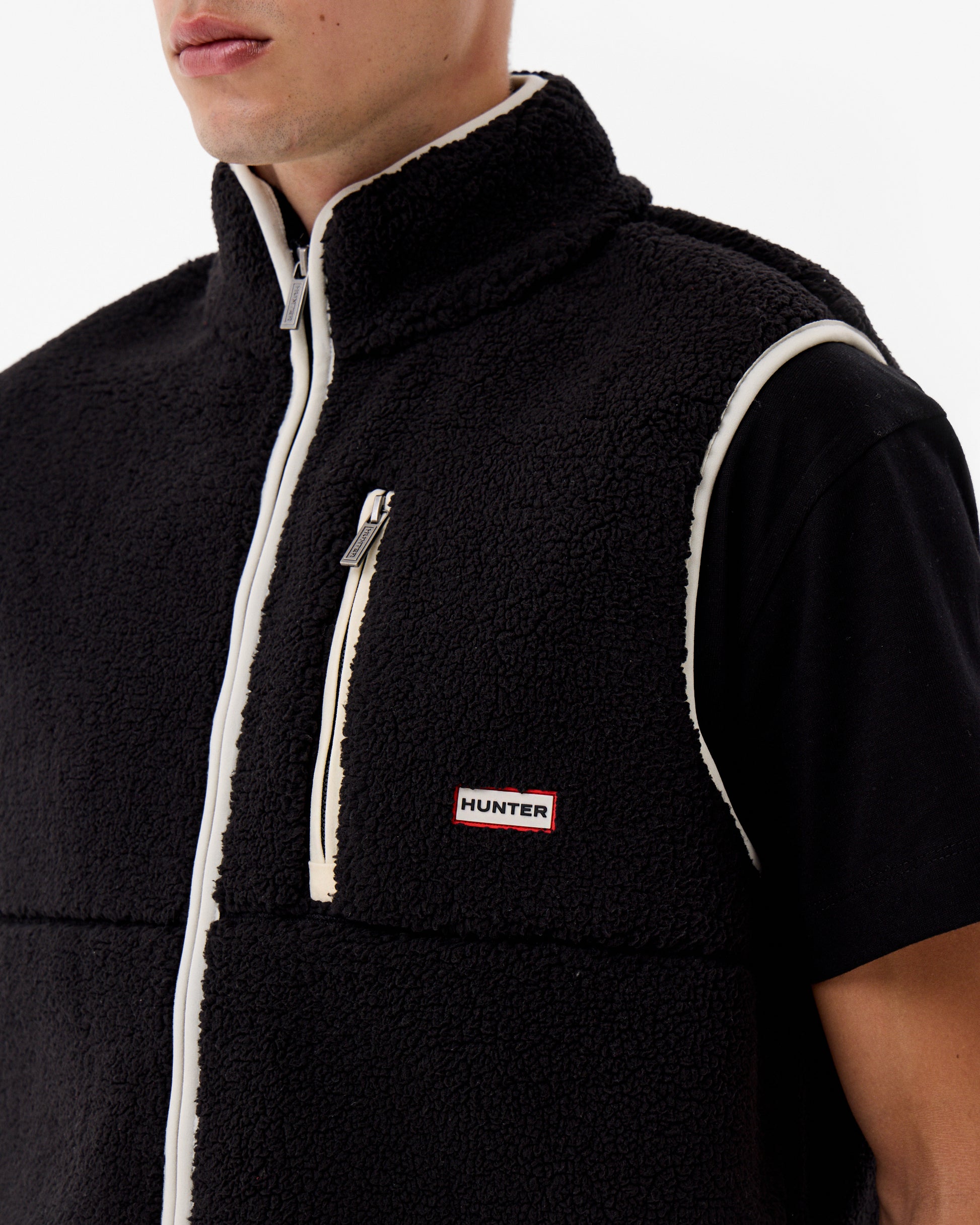 Drill Fleece Gilet Jet Black