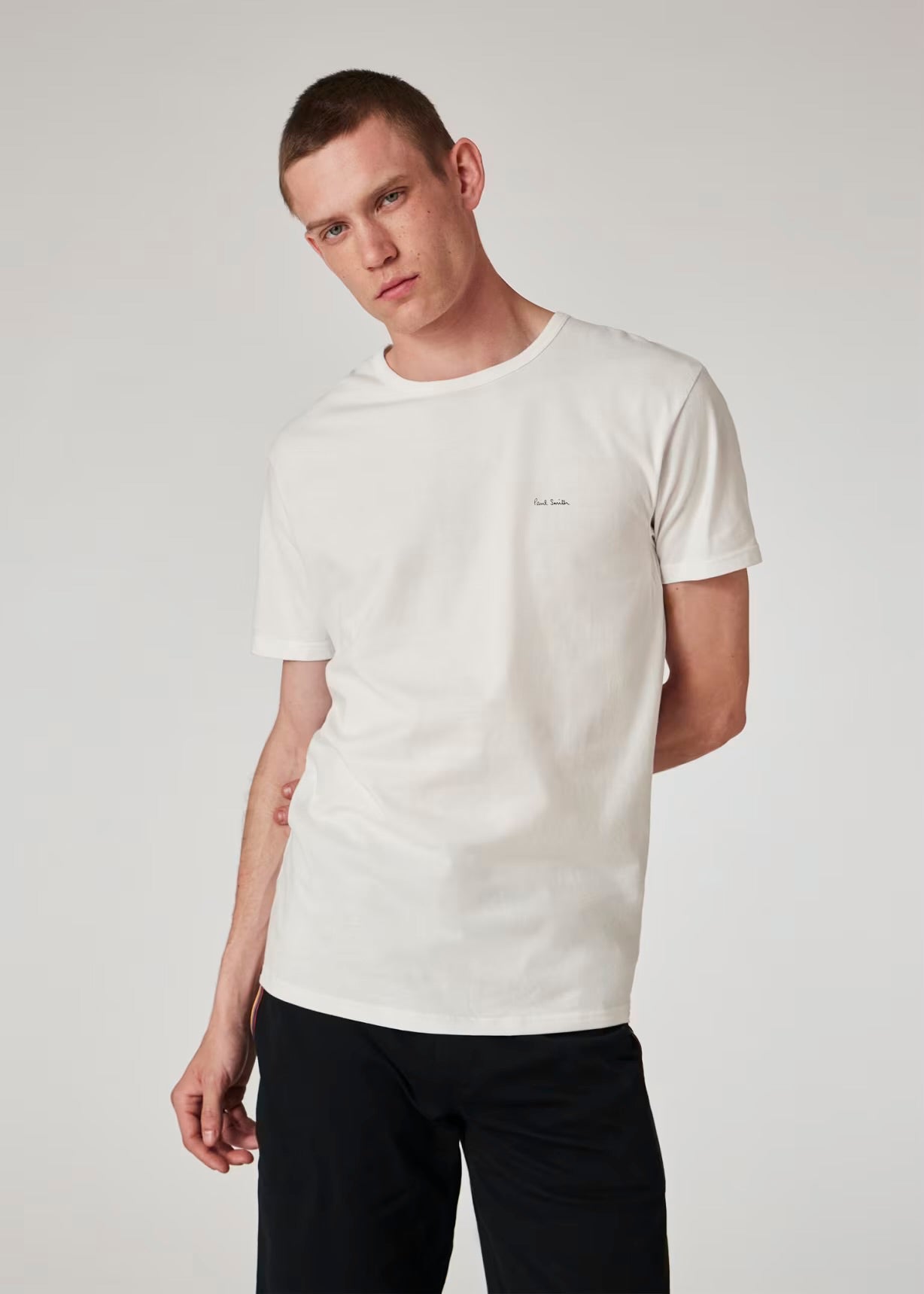 White Logo Organic Cotton Logo Lounge T-Shirts Three Pack