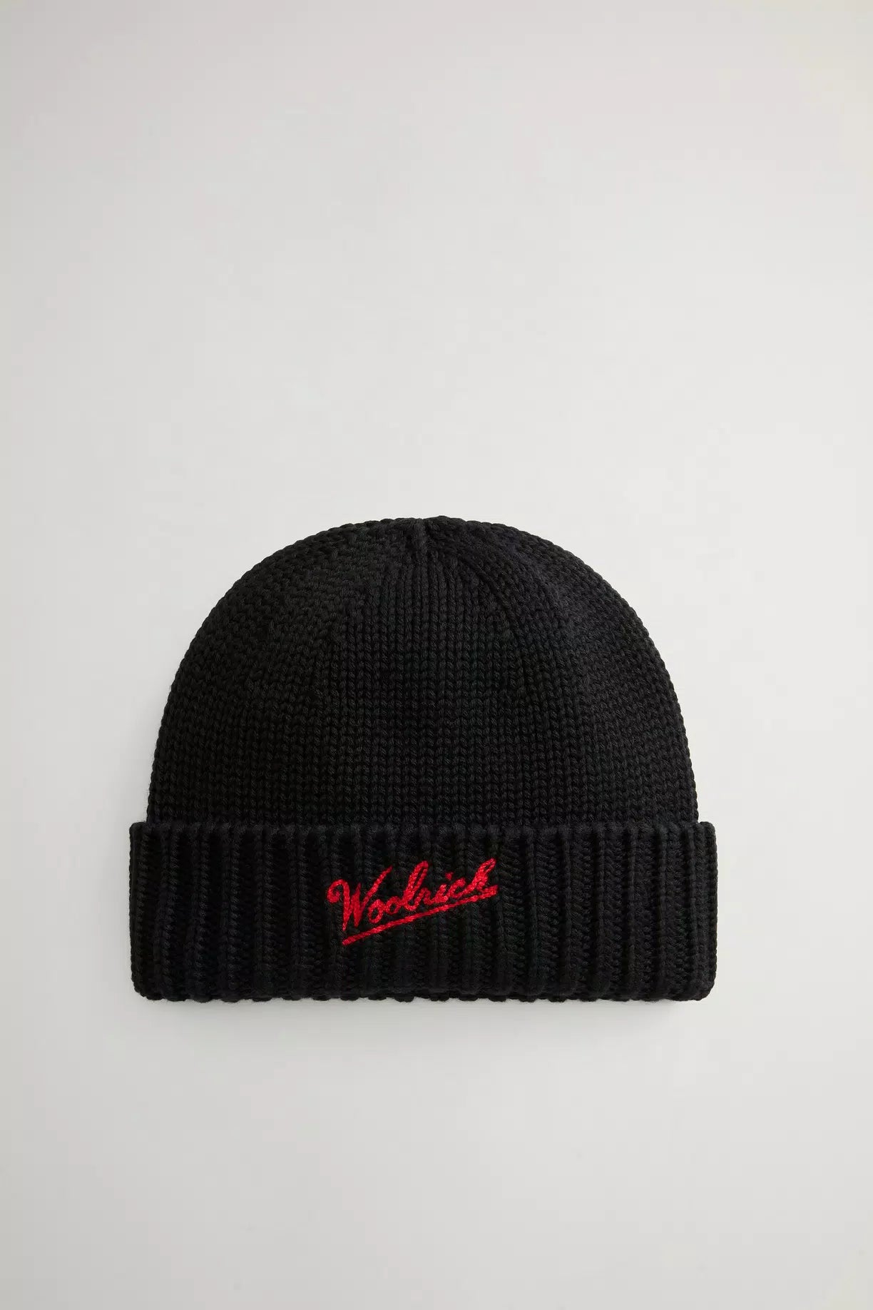 Merino Wool Logo Beanie Black