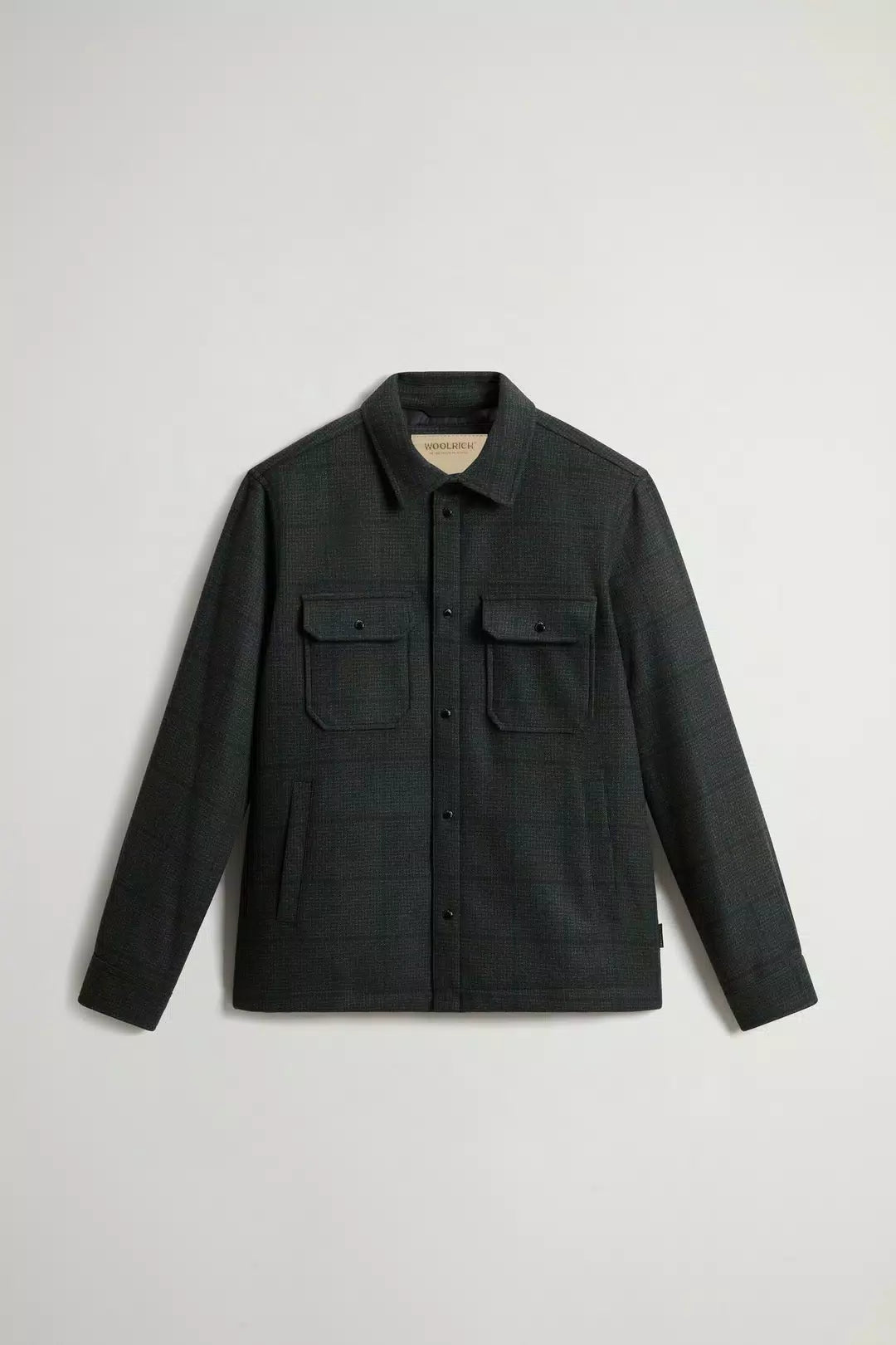 Alaskan Wool Check Overshirt Green Windowpane