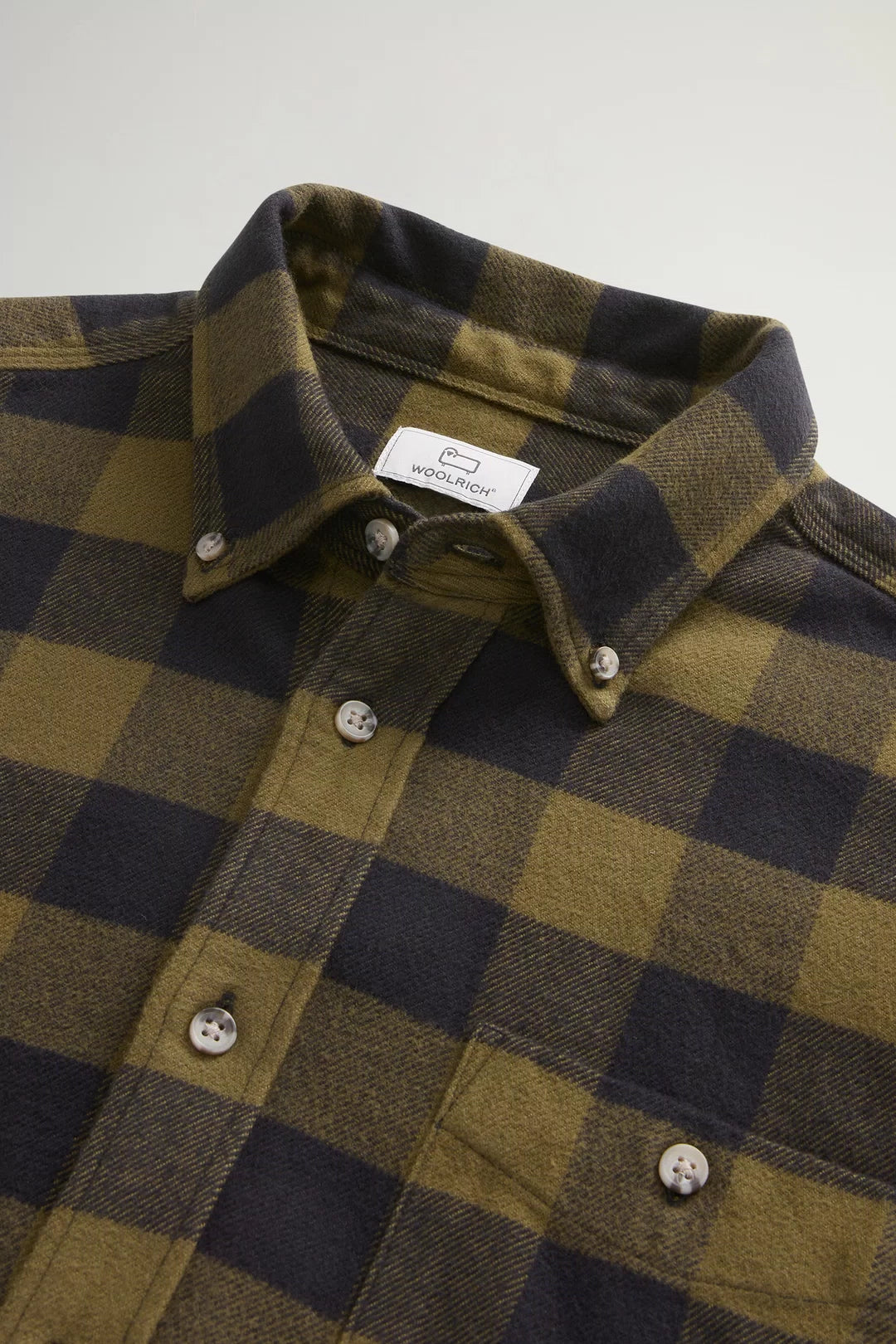 Traditional Flannel Shirt Dark Green Buffalo