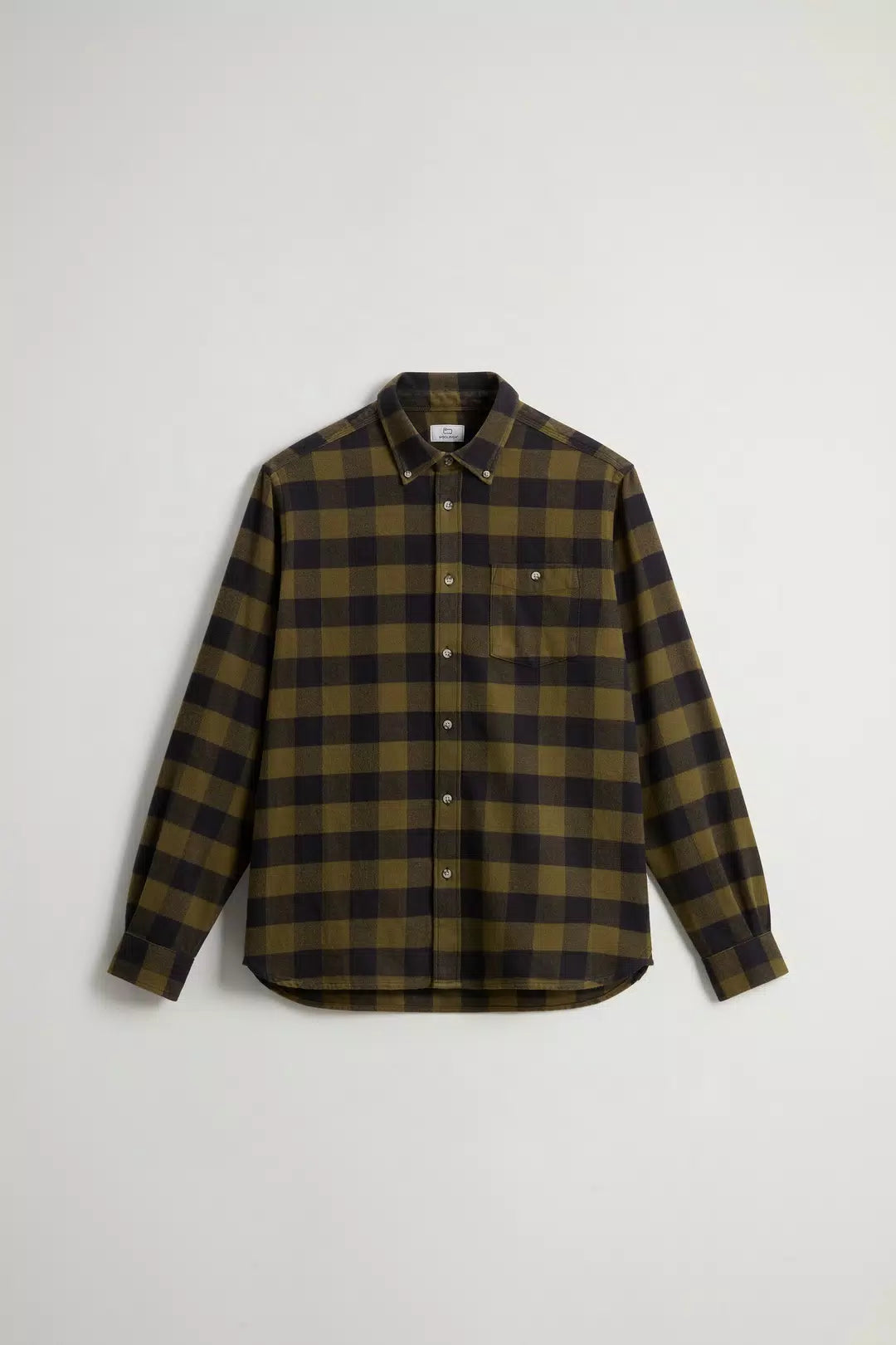 Traditional Flannel Shirt Dark Green Buffalo