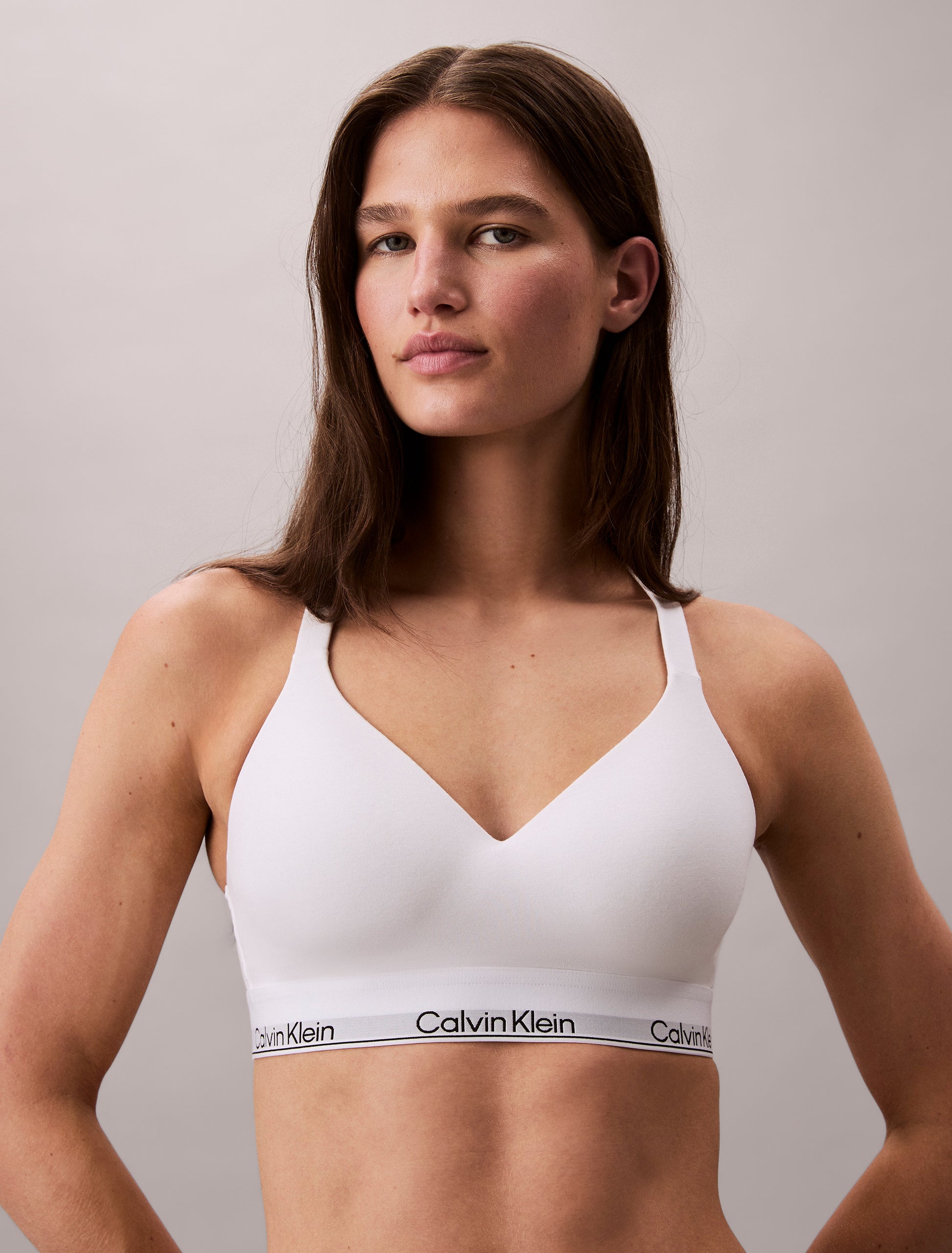 Icon Cotton Modal Lift Bralette White