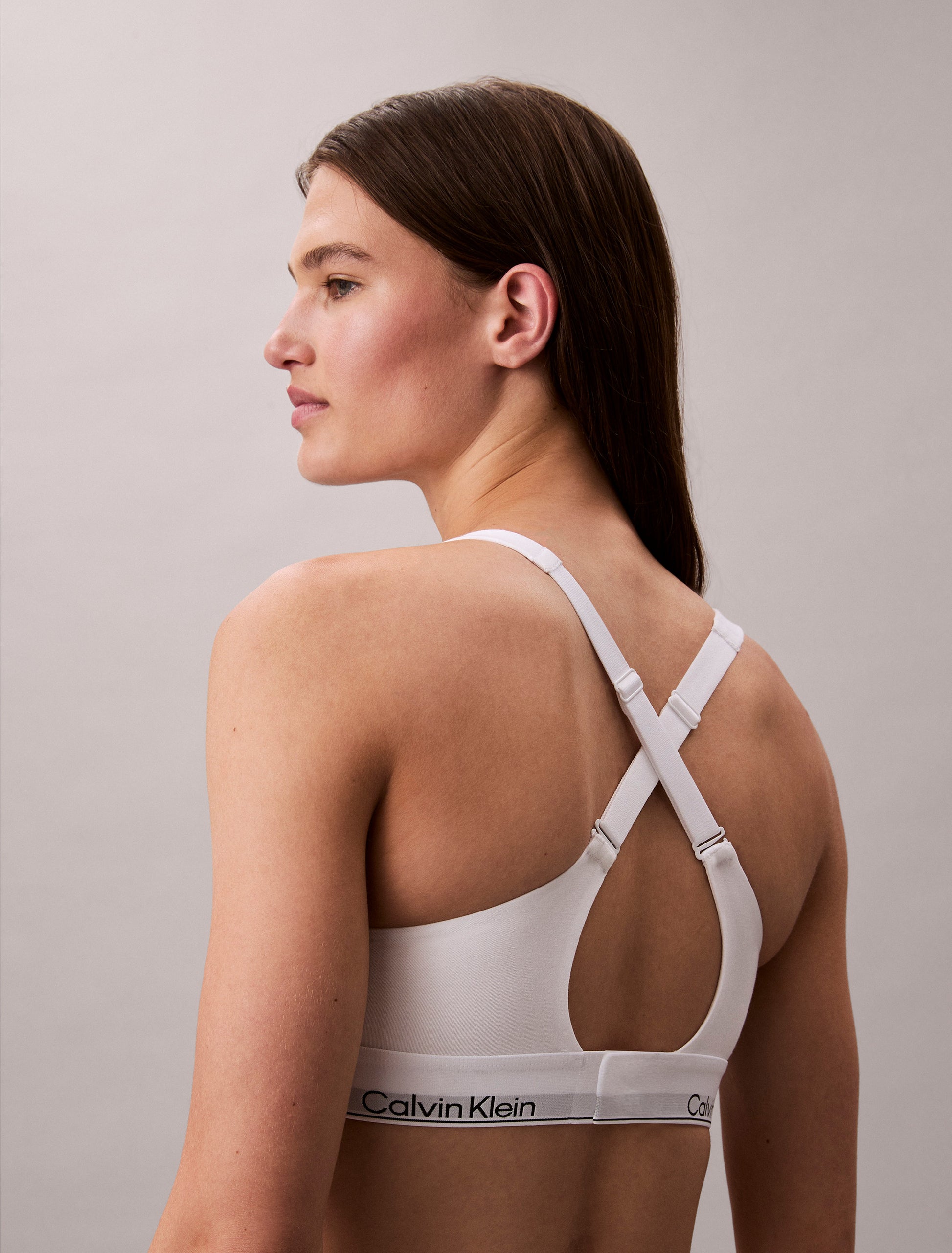 Icon Cotton Modal Lift Bralette White