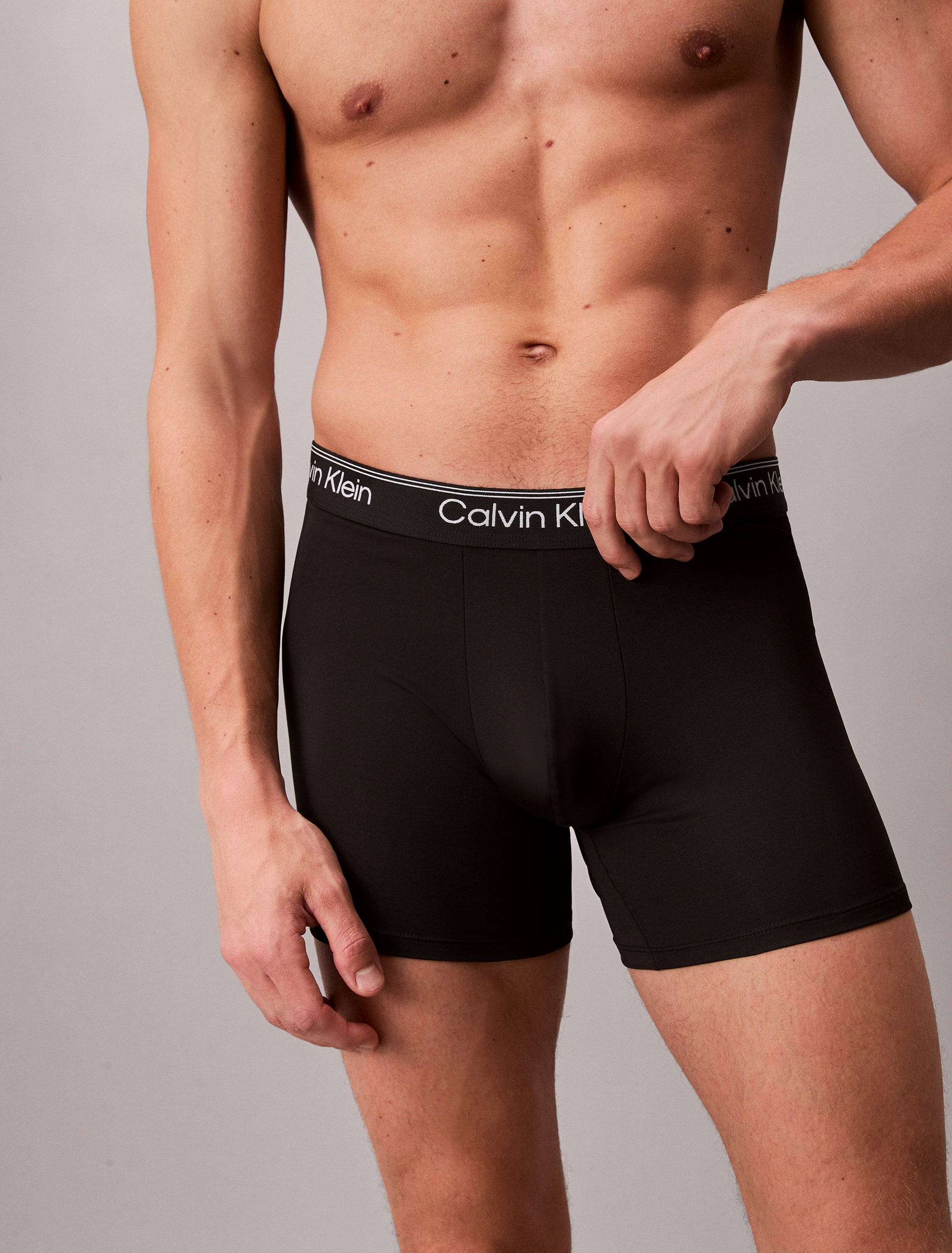 Microfiber Stretch Boxer Brief 3 Pack Black