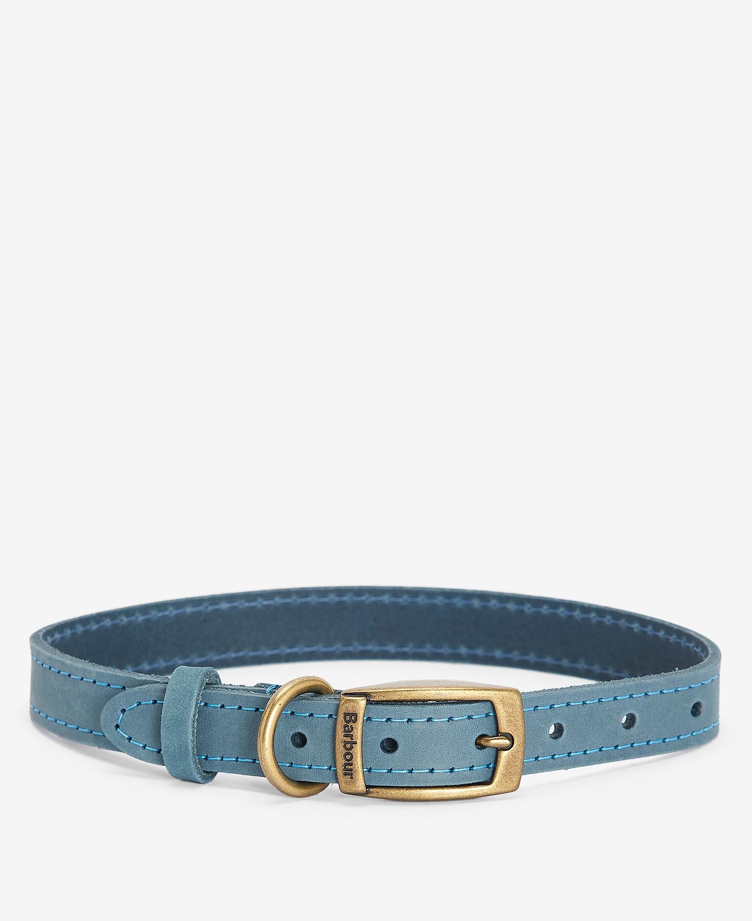 Leather Dog Collar Blue