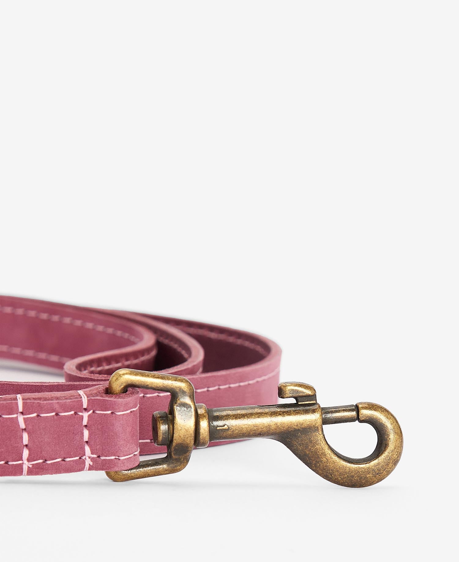 Leather Dog Lead Pink