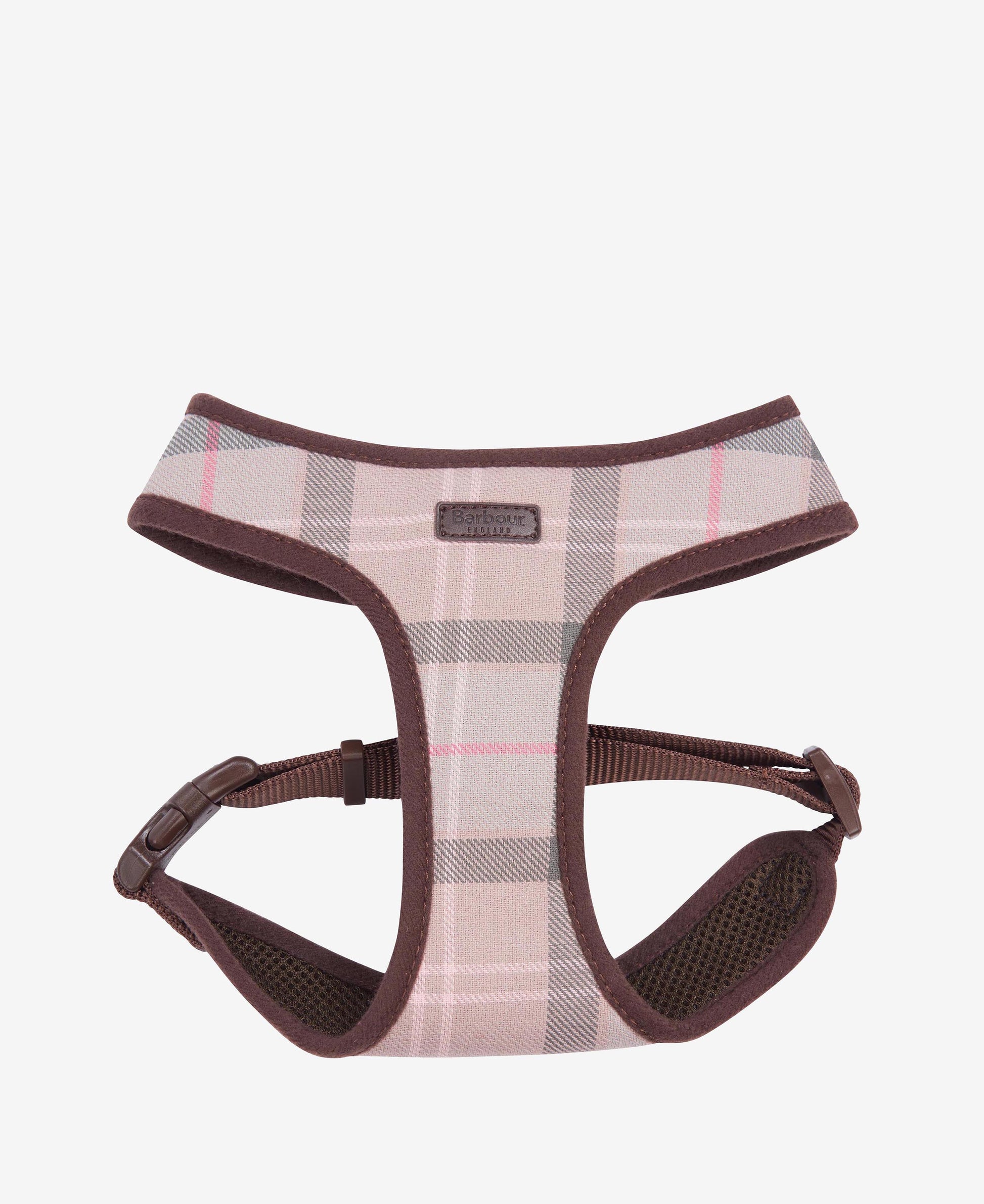 Dog Harness Taupe/Pink Tartan