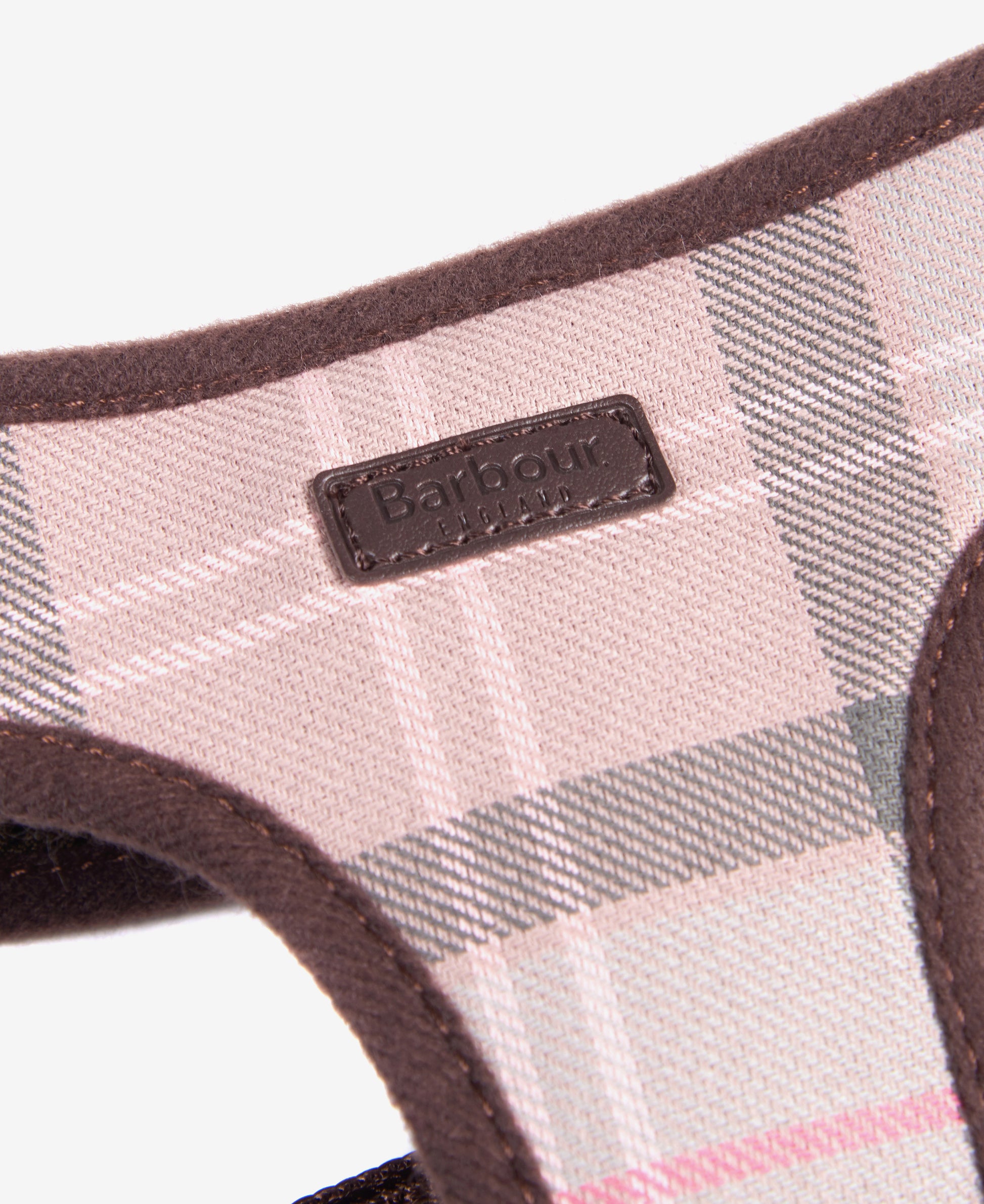 Dog Harness Taupe/Pink Tartan