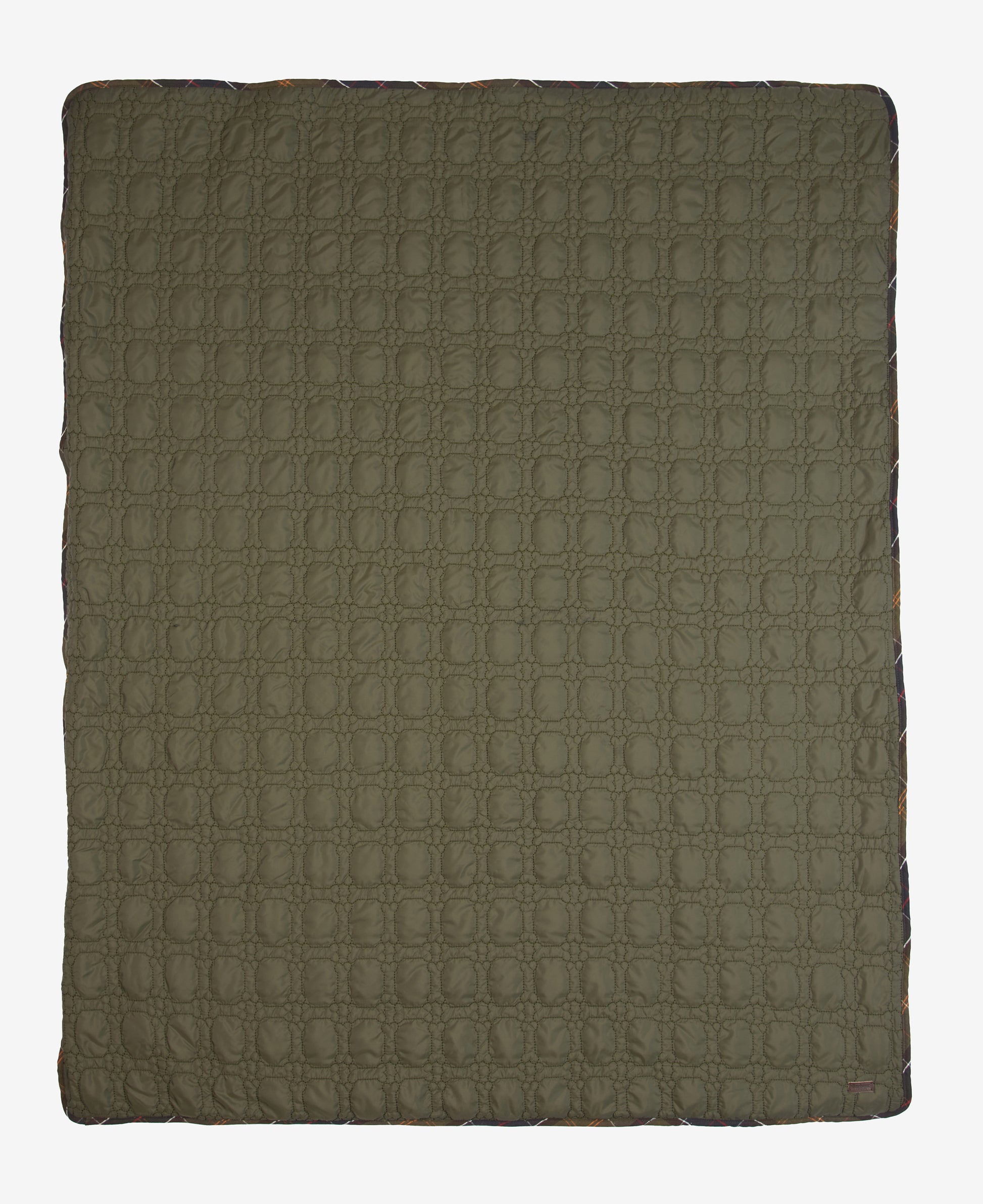 Dog Bone Quilted Blanket Dark Olive