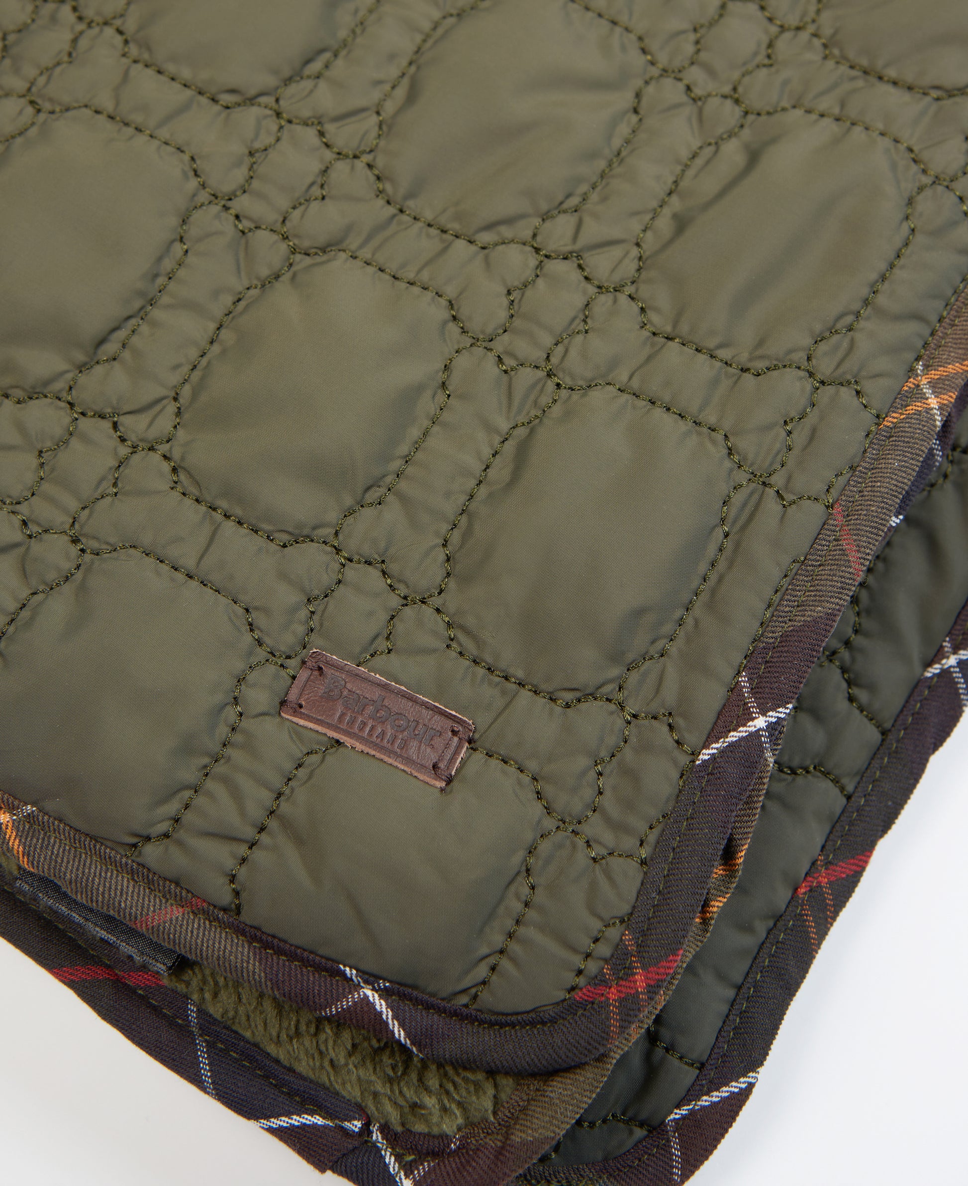 Dog Bone Quilted Blanket Dark Olive