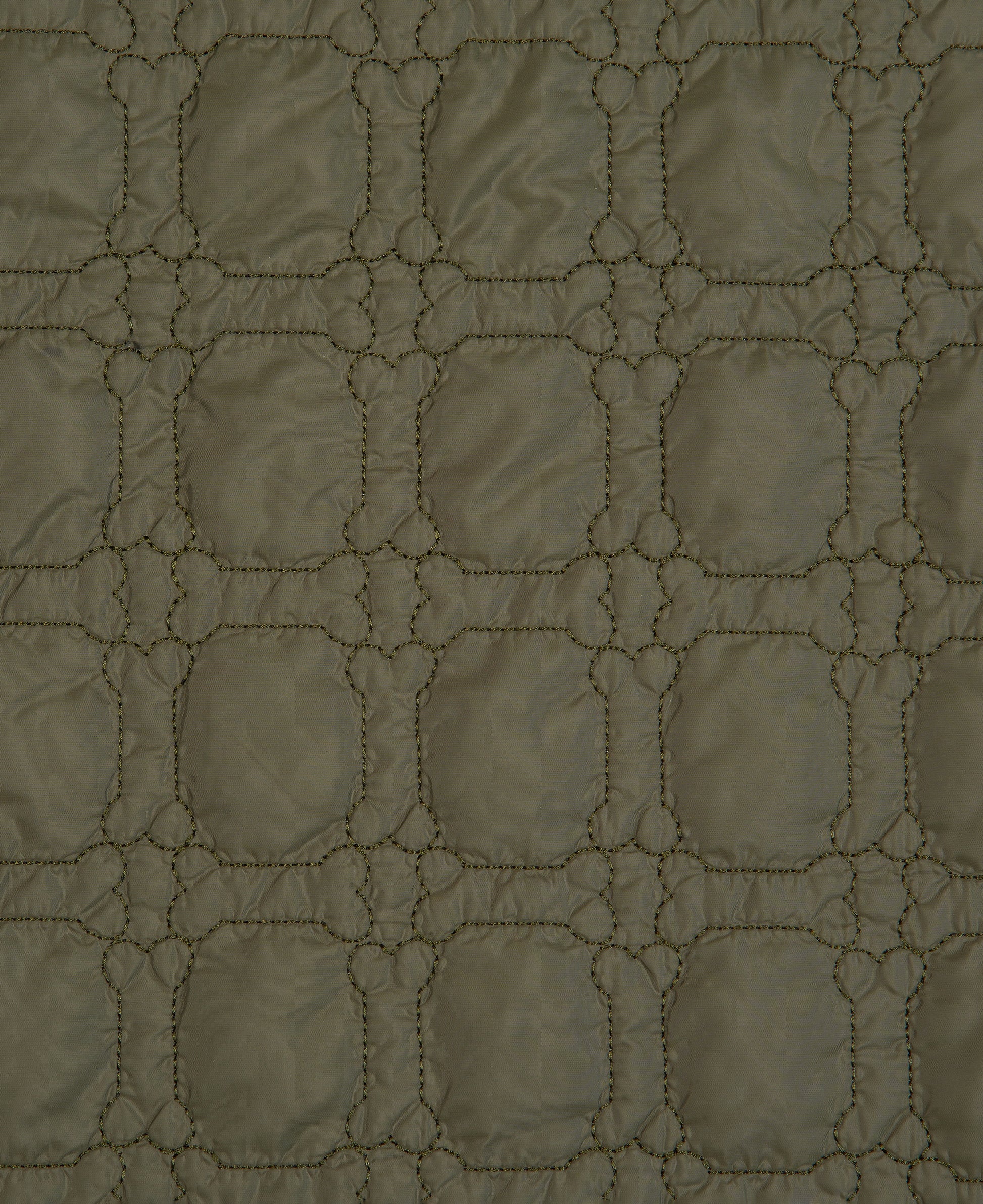 Dog Bone Quilted Blanket Dark Olive