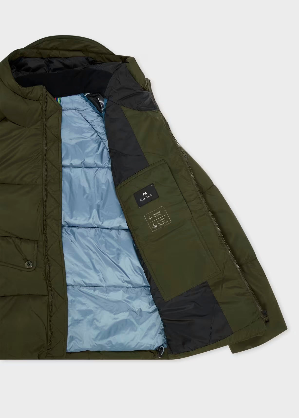Recycled Polyester Hooded Puffer Jacket