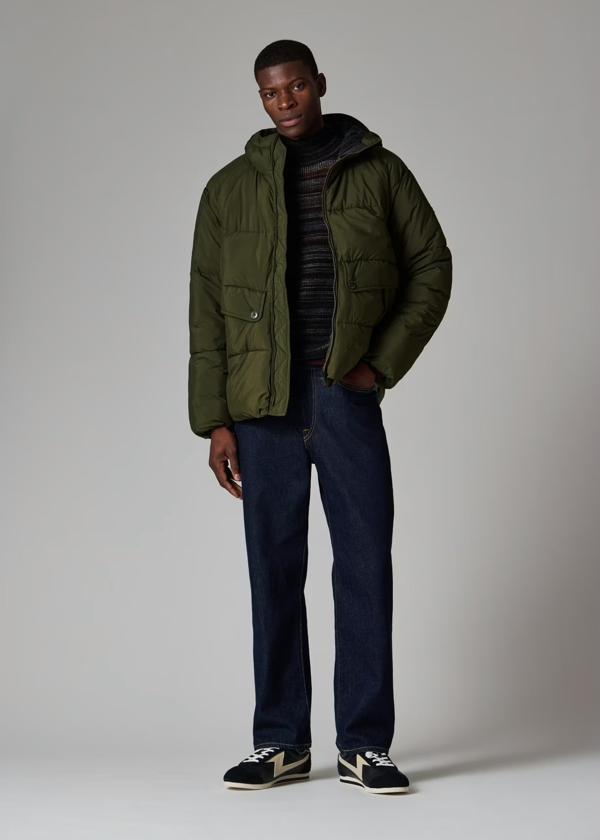Recycled Polyester Hooded Puffer Jacket