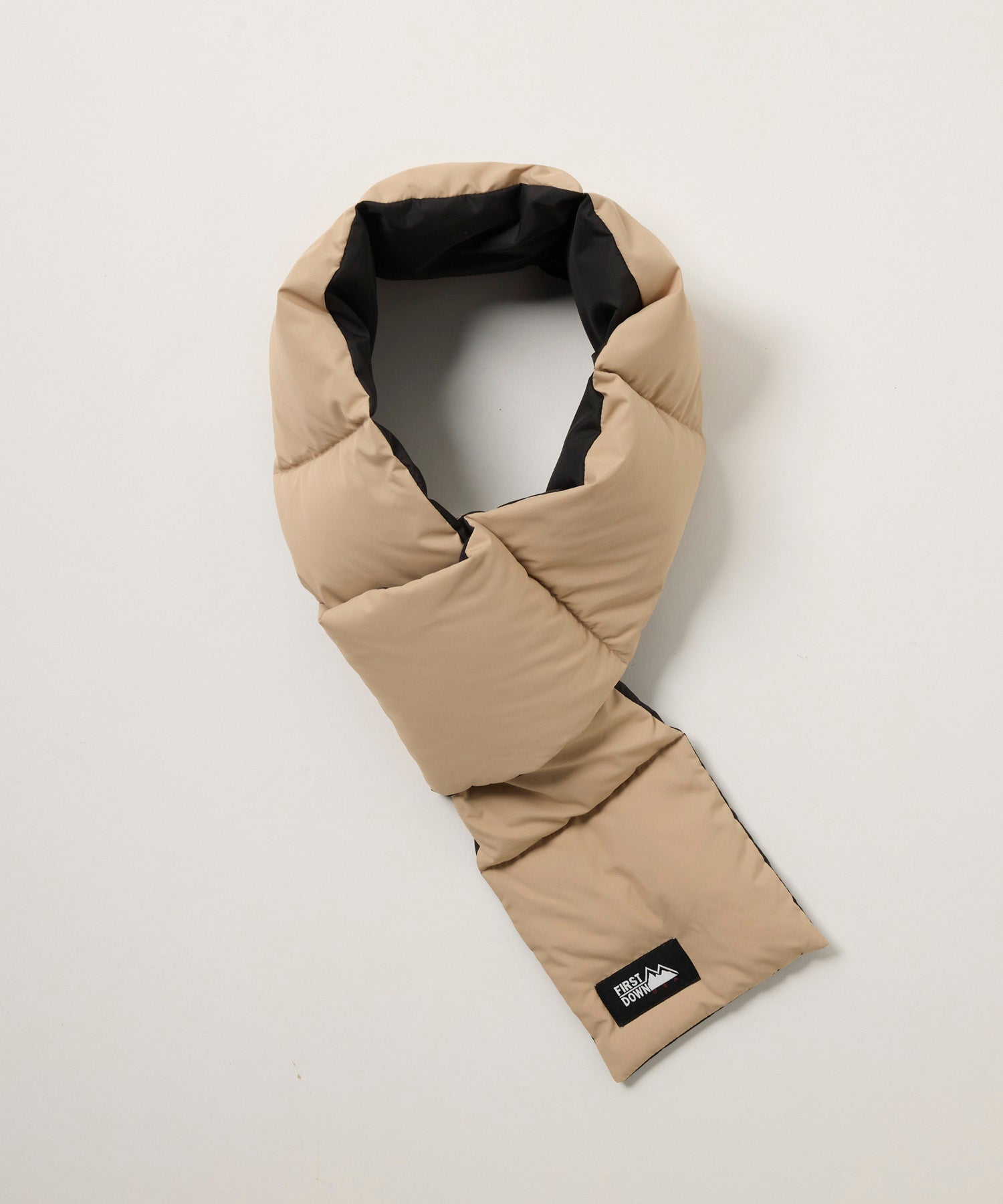 Bubble Down Muffler Scarf Beige
