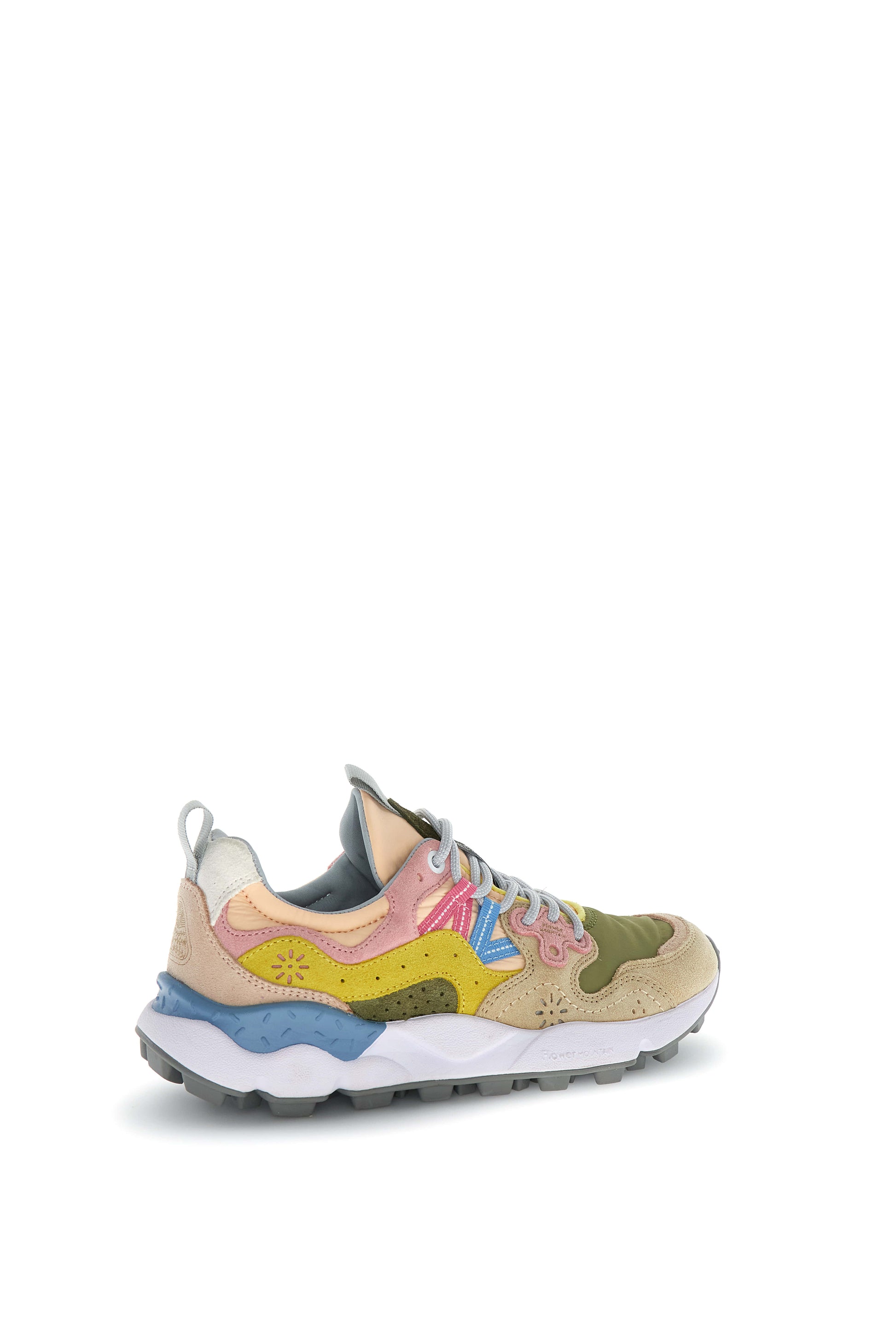 Yamano 3 Leather / Material Beige/Militare/Pink