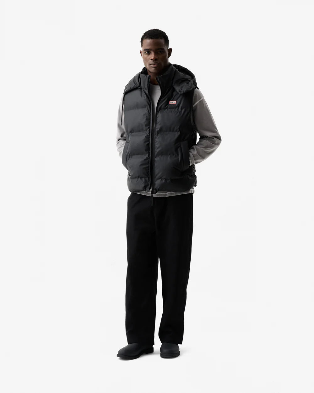 Alistar Sonic Welded PU Puffer Gilet Black
