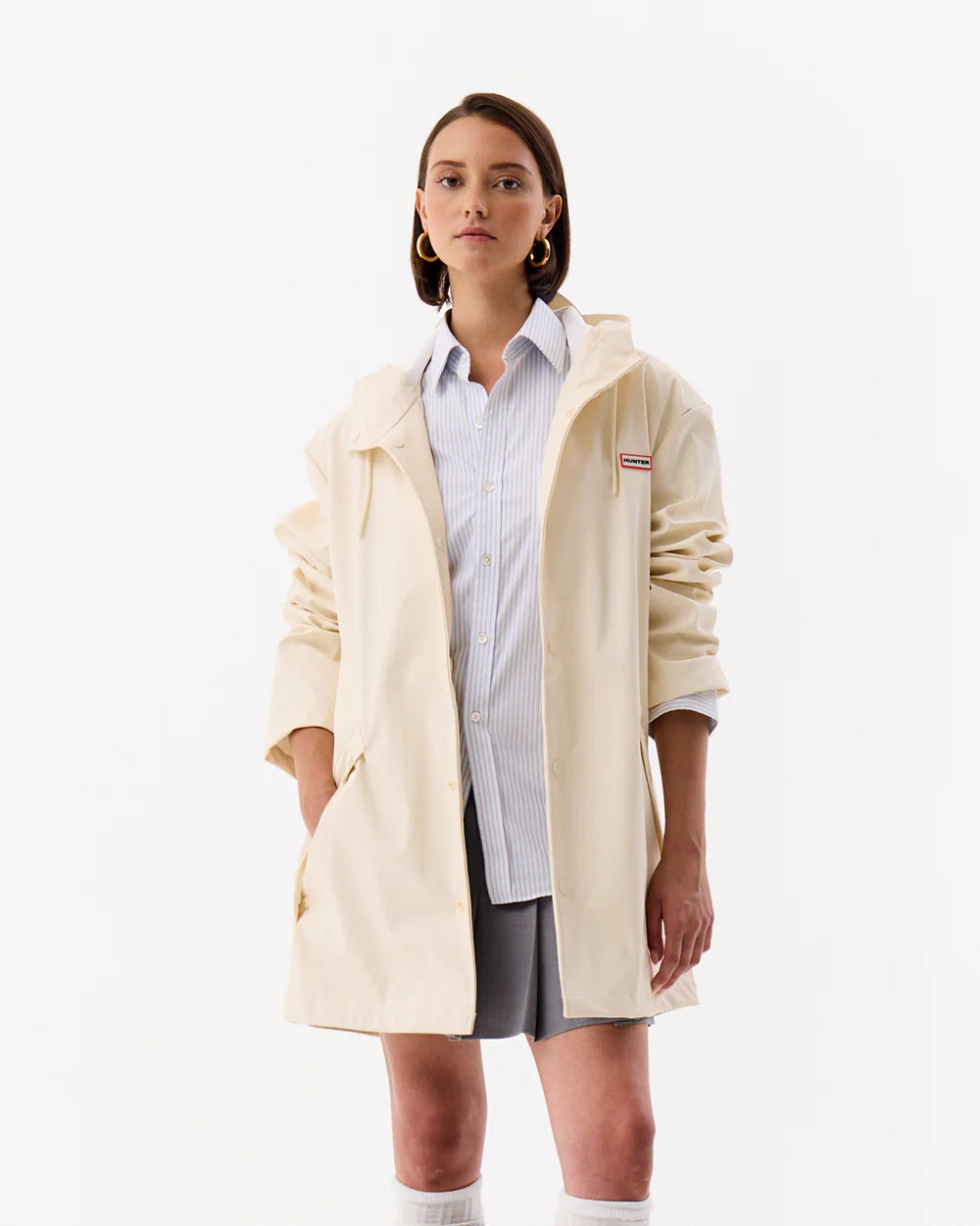 Jo PU Anorak Antique White