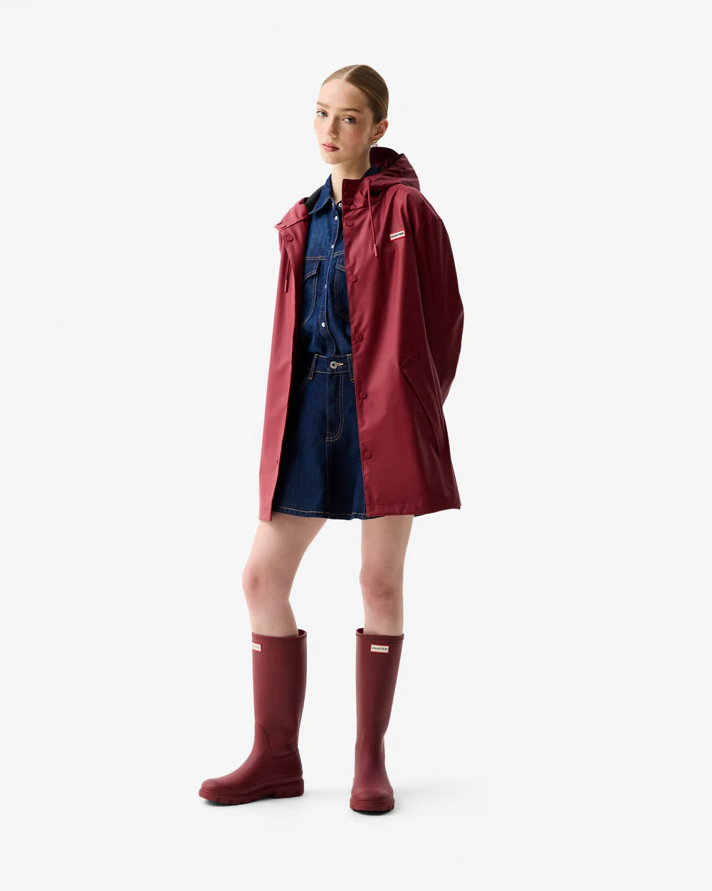 Jo PU Anorak Merlot