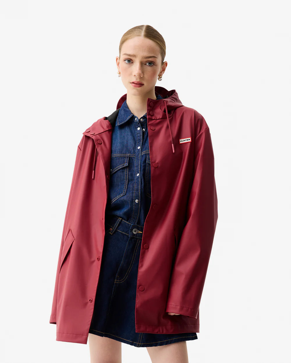 Jo PU Anorak Merlot