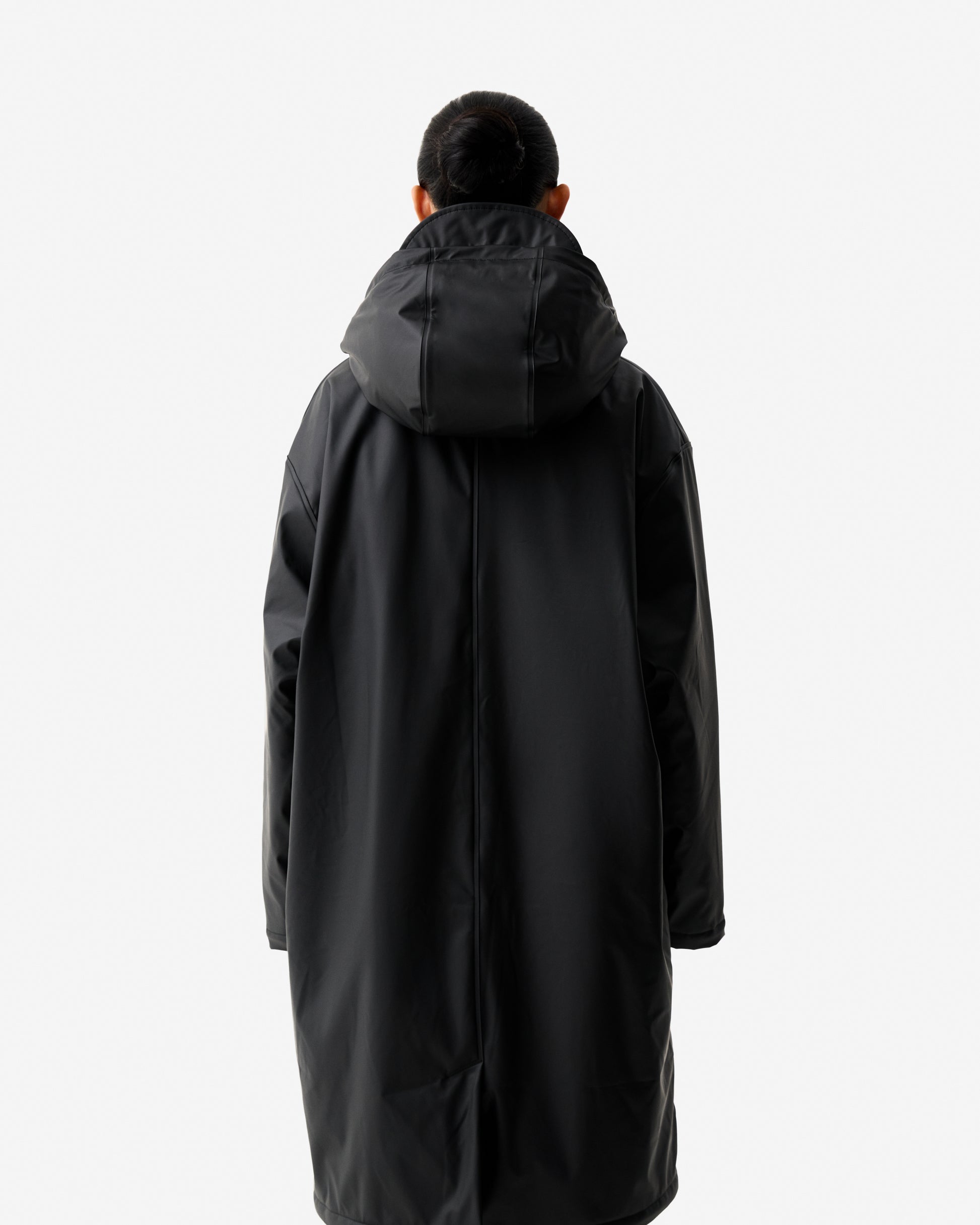 Unisex Downpour PU Cocoon Cloak Black