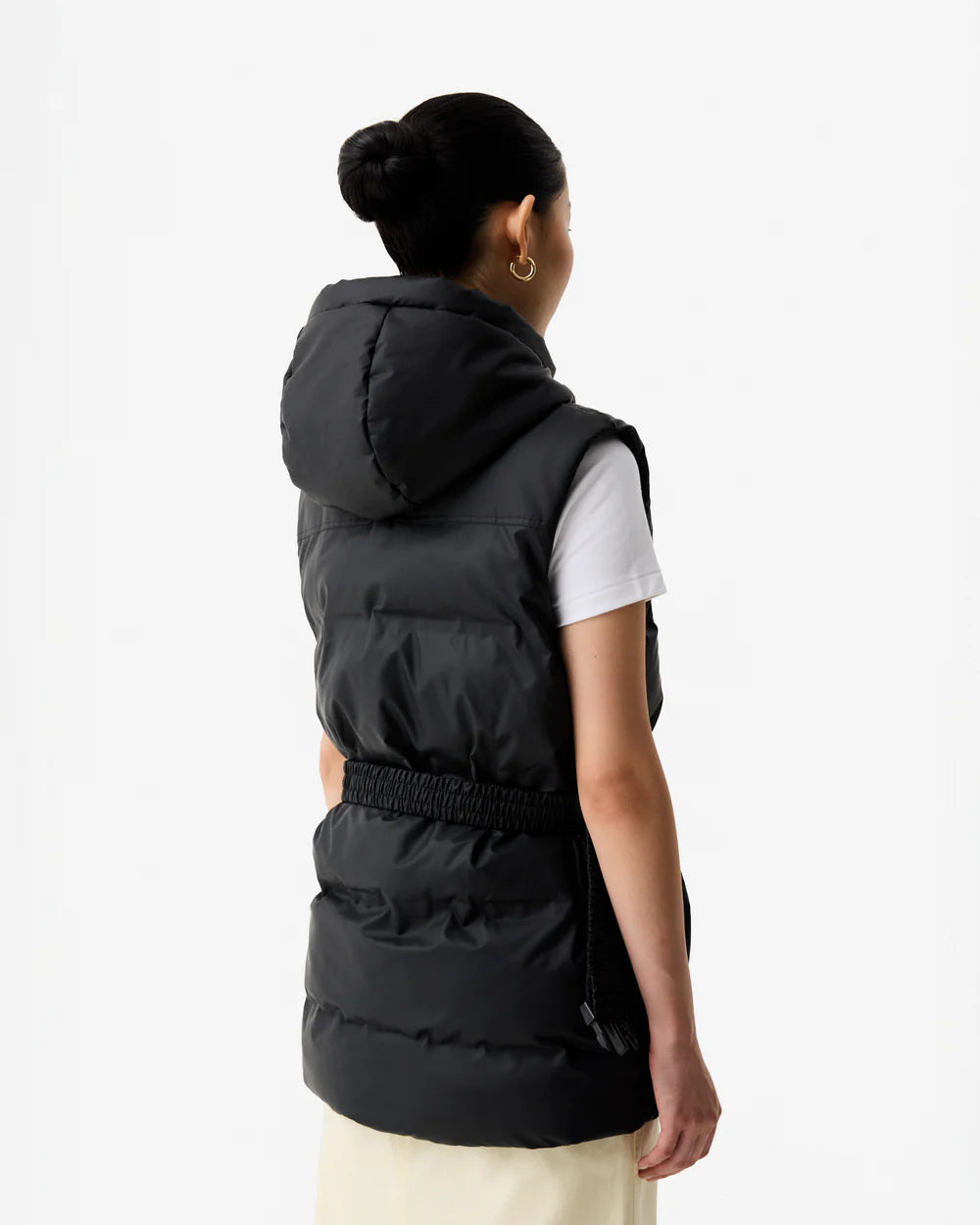 Nellie Sonic Welded PU Puffer Gilet Black