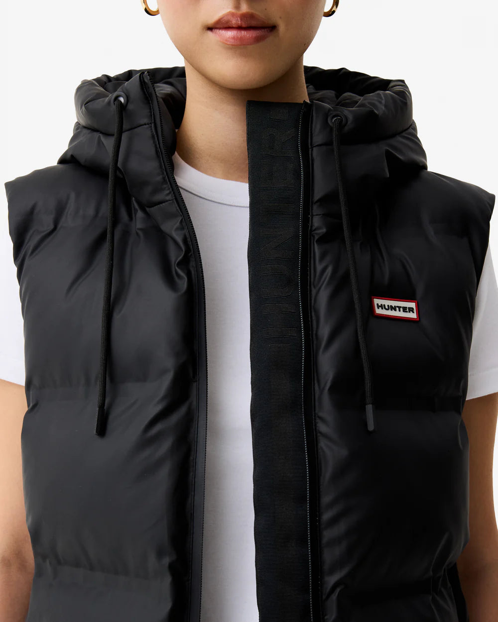 Nellie Sonic Welded PU Puffer Gilet Black