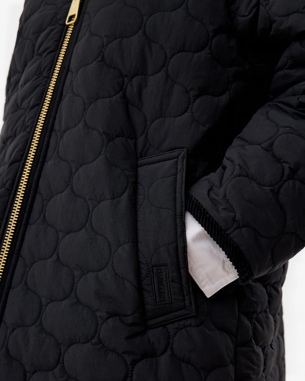 Fionn Long Quilted Coat Hunter Black