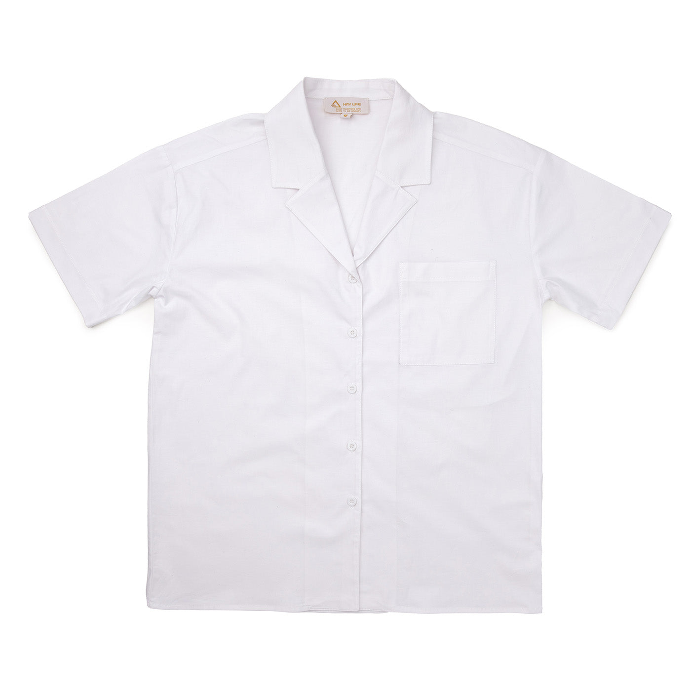 Revere Box Collar Shirt 01 White