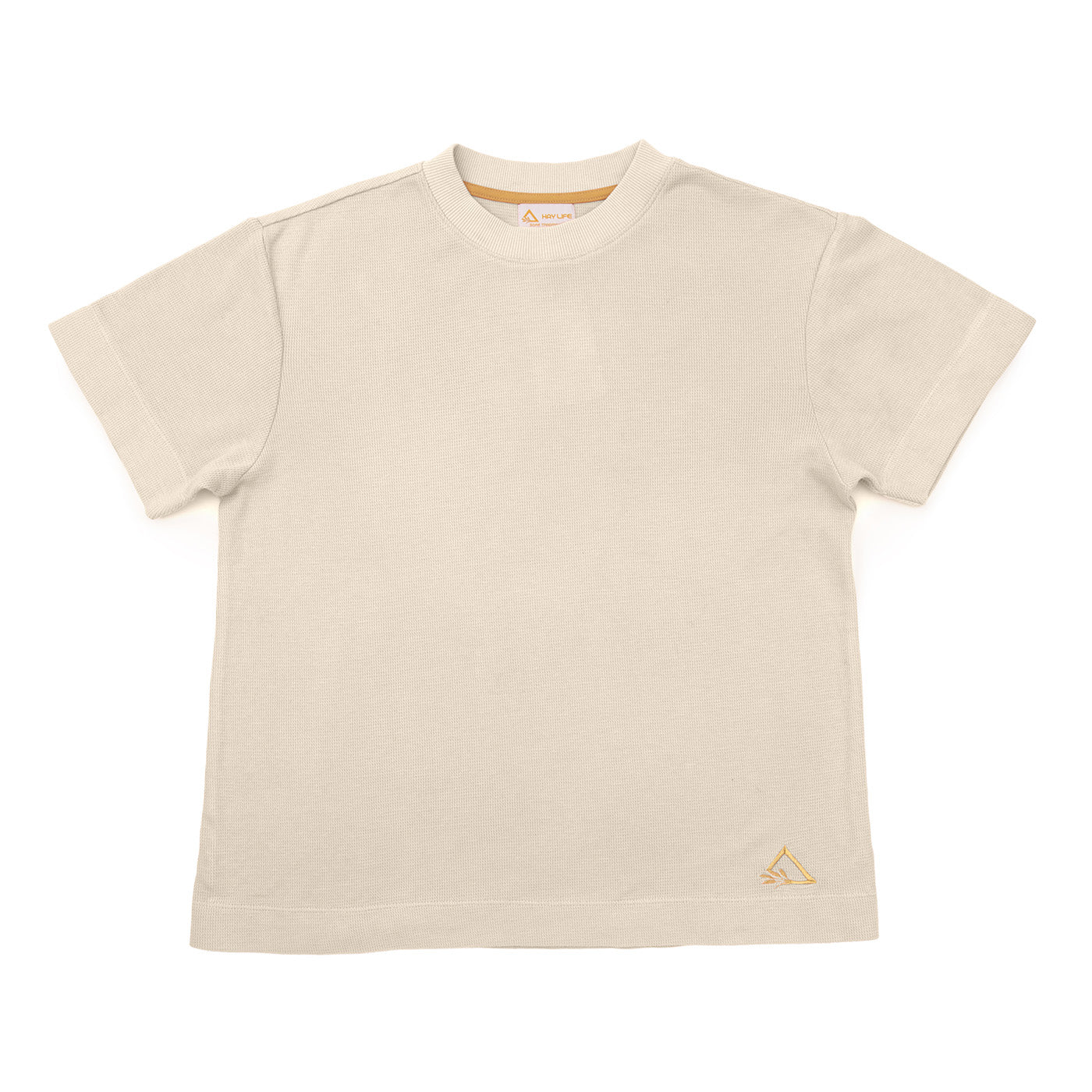 Waffle Boxy Tee 01 Off White